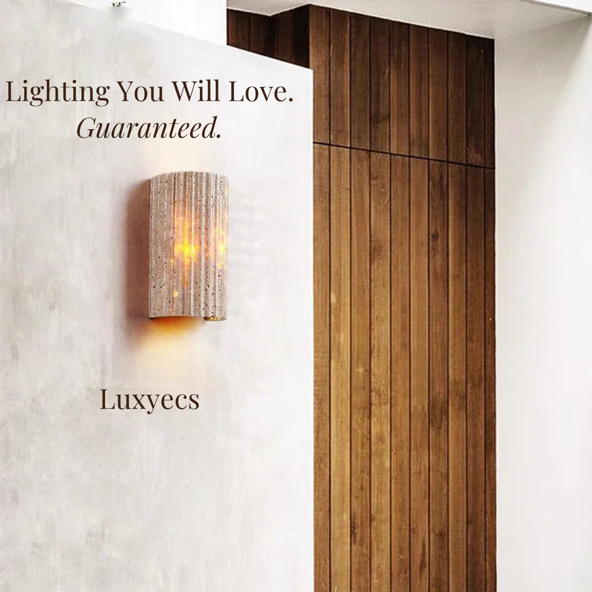 Lampada da Parete in Pietra Naturale con Illuminazione LED Interna