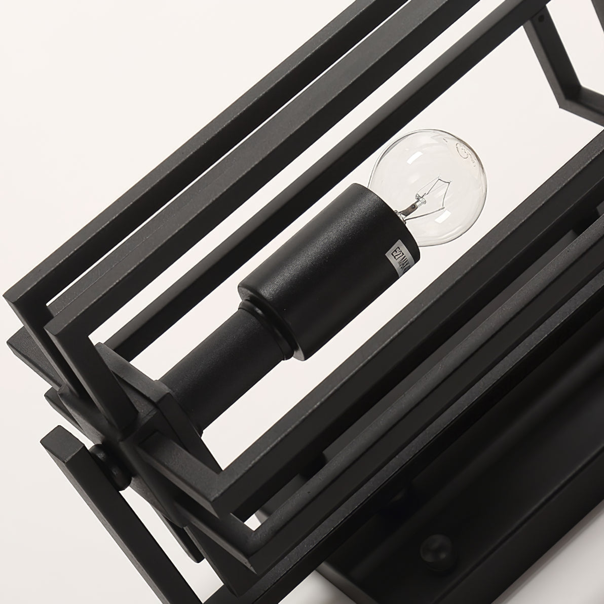 Lampada da parete esterna retrò industriale in ferro con vetro LED 1 luce