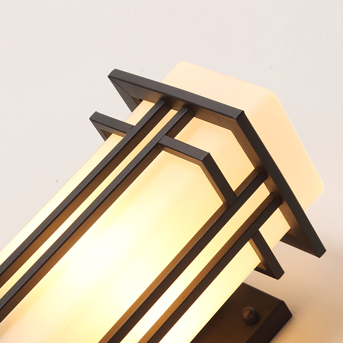 Lampada da parete esterna retrò industriale in ferro con vetro LED 1 luce