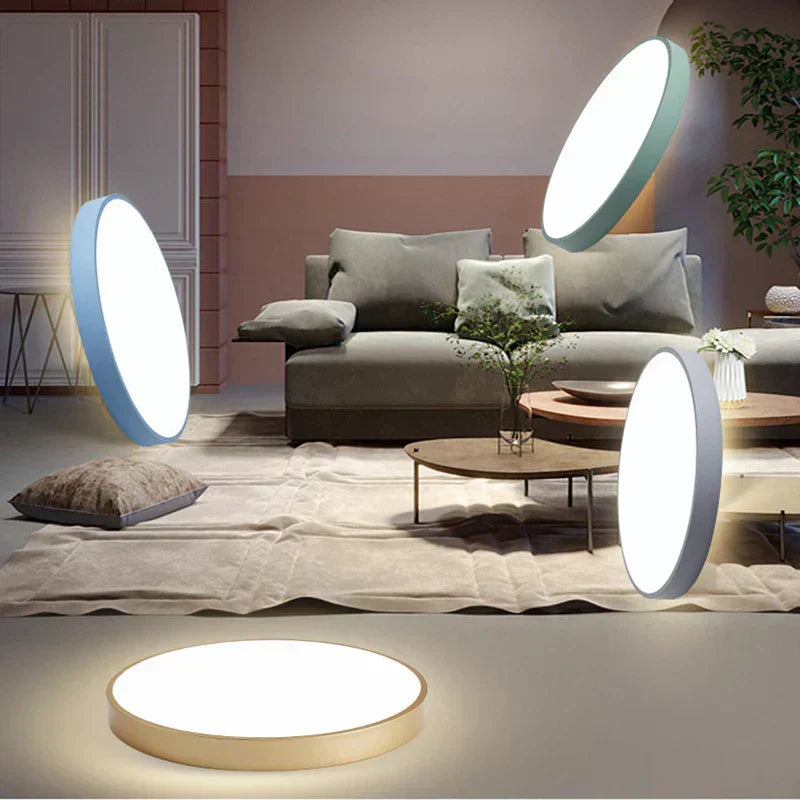 Moderne minimalistische runde LED-Deckenleuchte 1-flammig