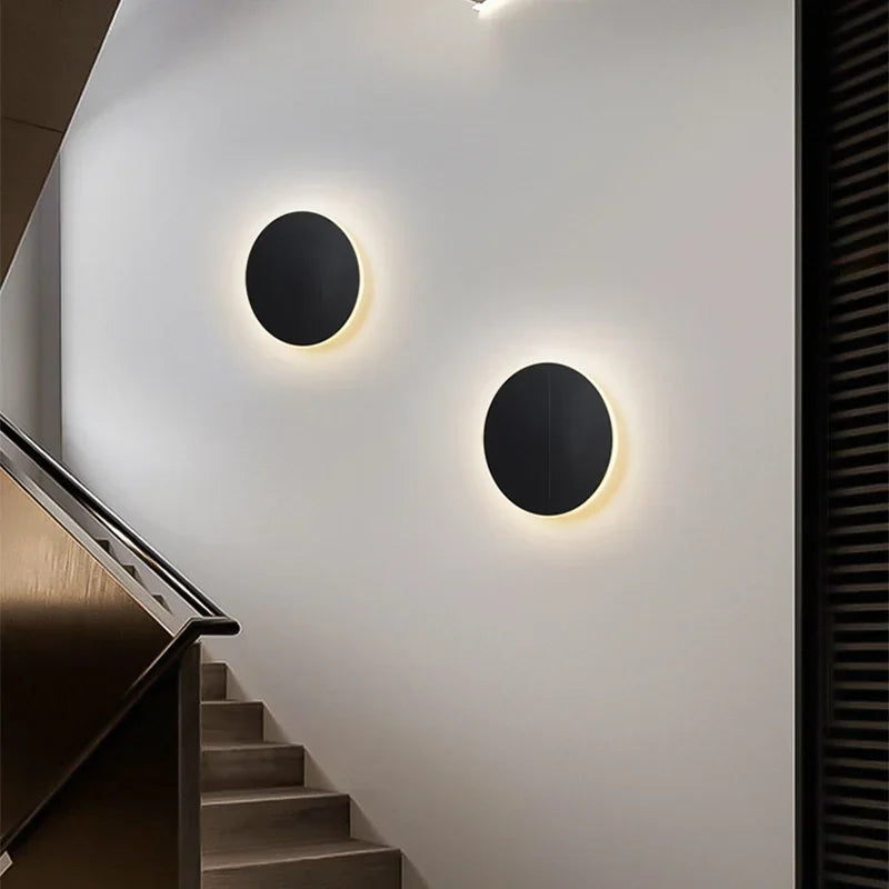 Aplique LED redondo moderno nórdico de 1 luz