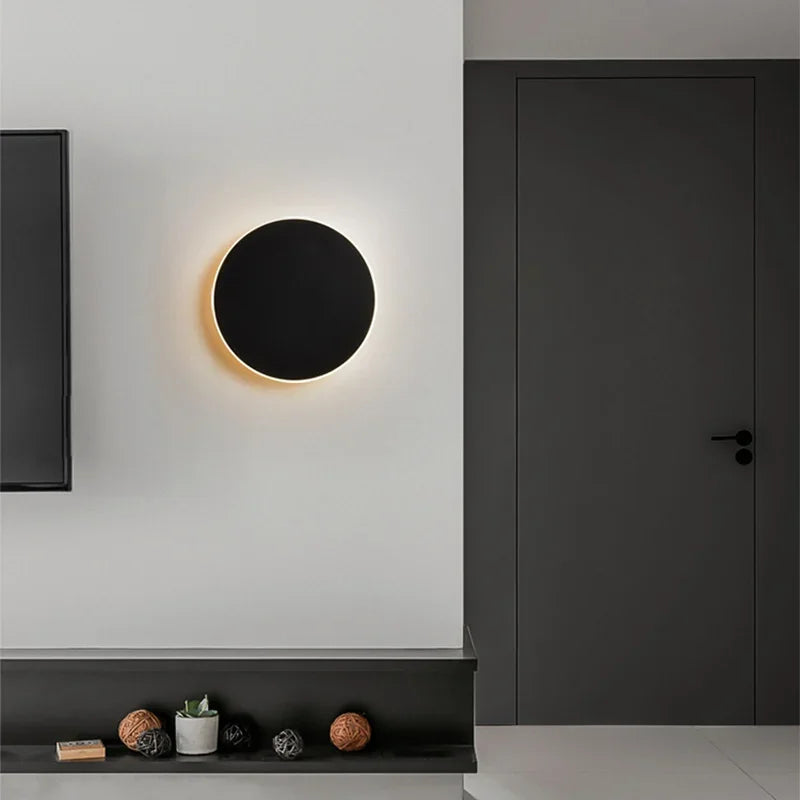 Aplique LED redondo moderno nórdico de 1 luz