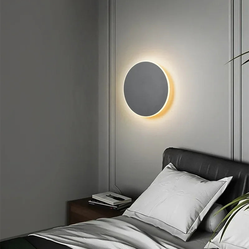 Aplique LED redondo moderno nórdico de 1 luz