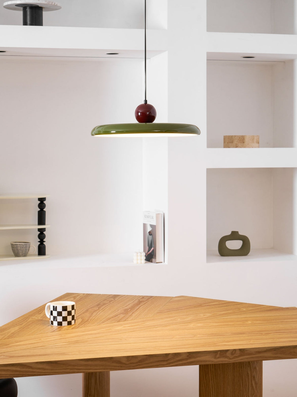 Lampadario moderno a disco LED a spina a 1 luce