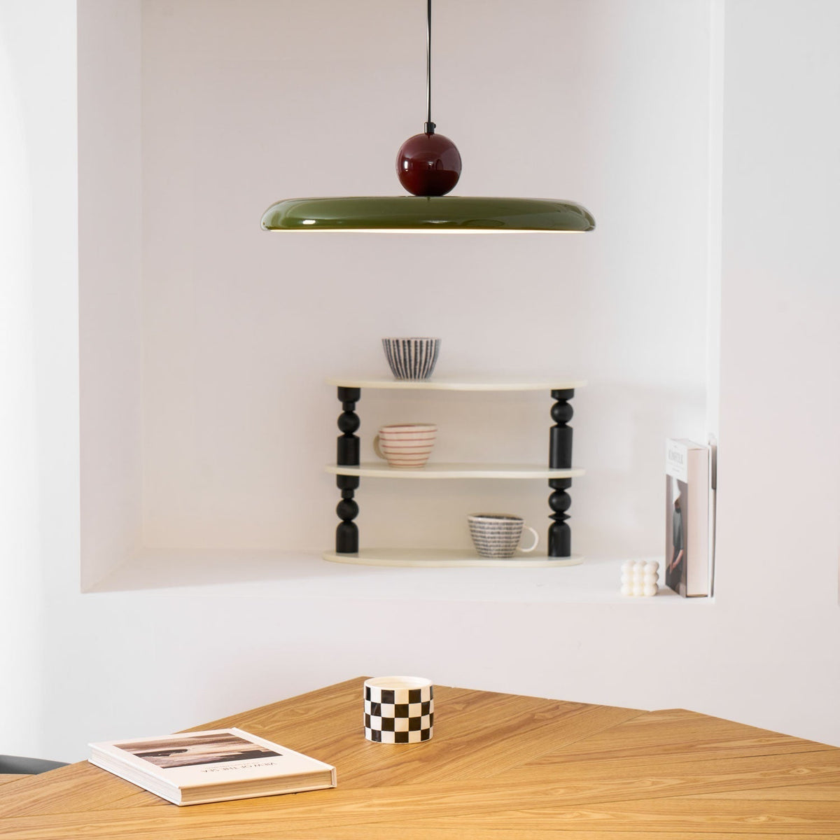 Lampadario moderno a disco LED a spina a 1 luce