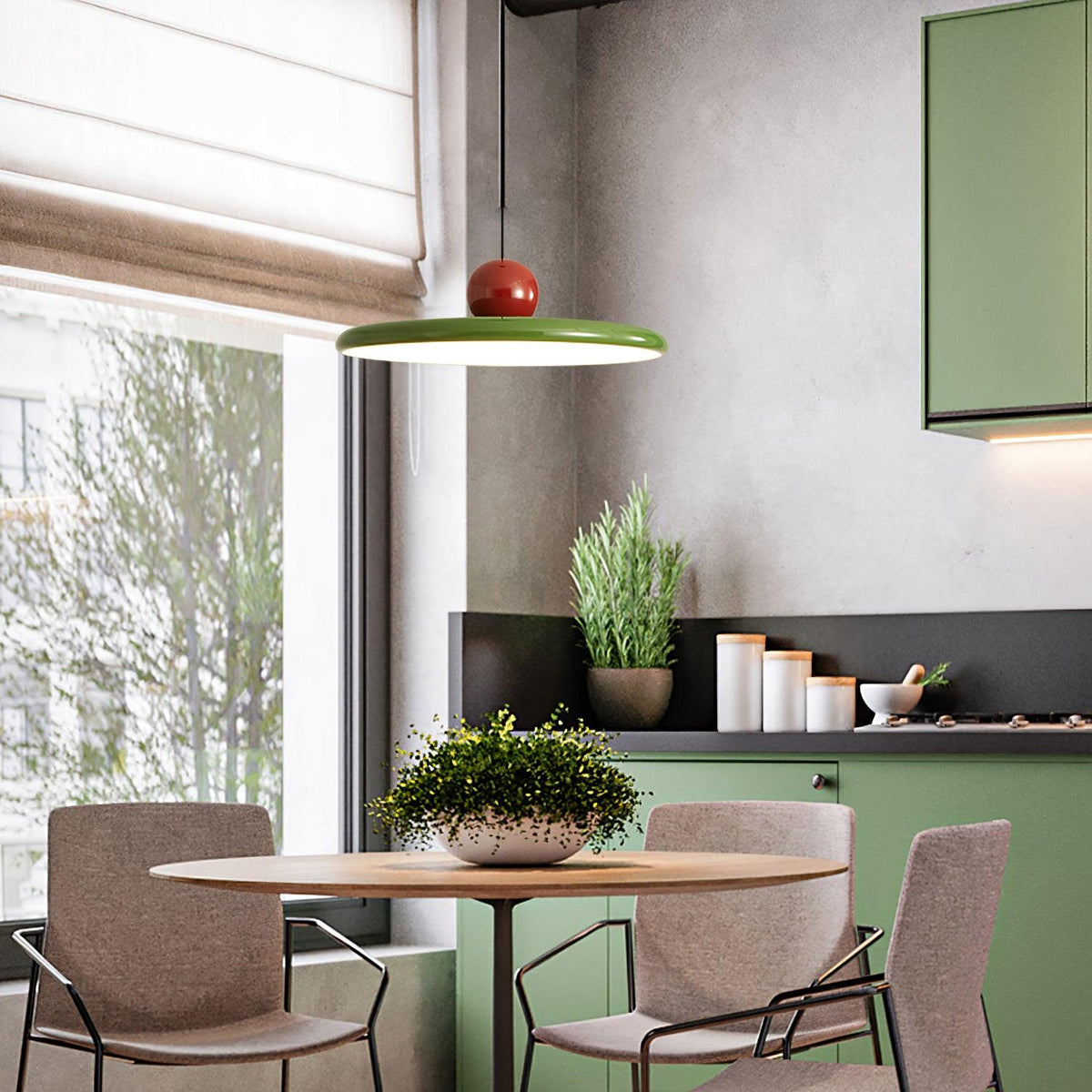 Lampadario moderno a disco LED a spina a 1 luce