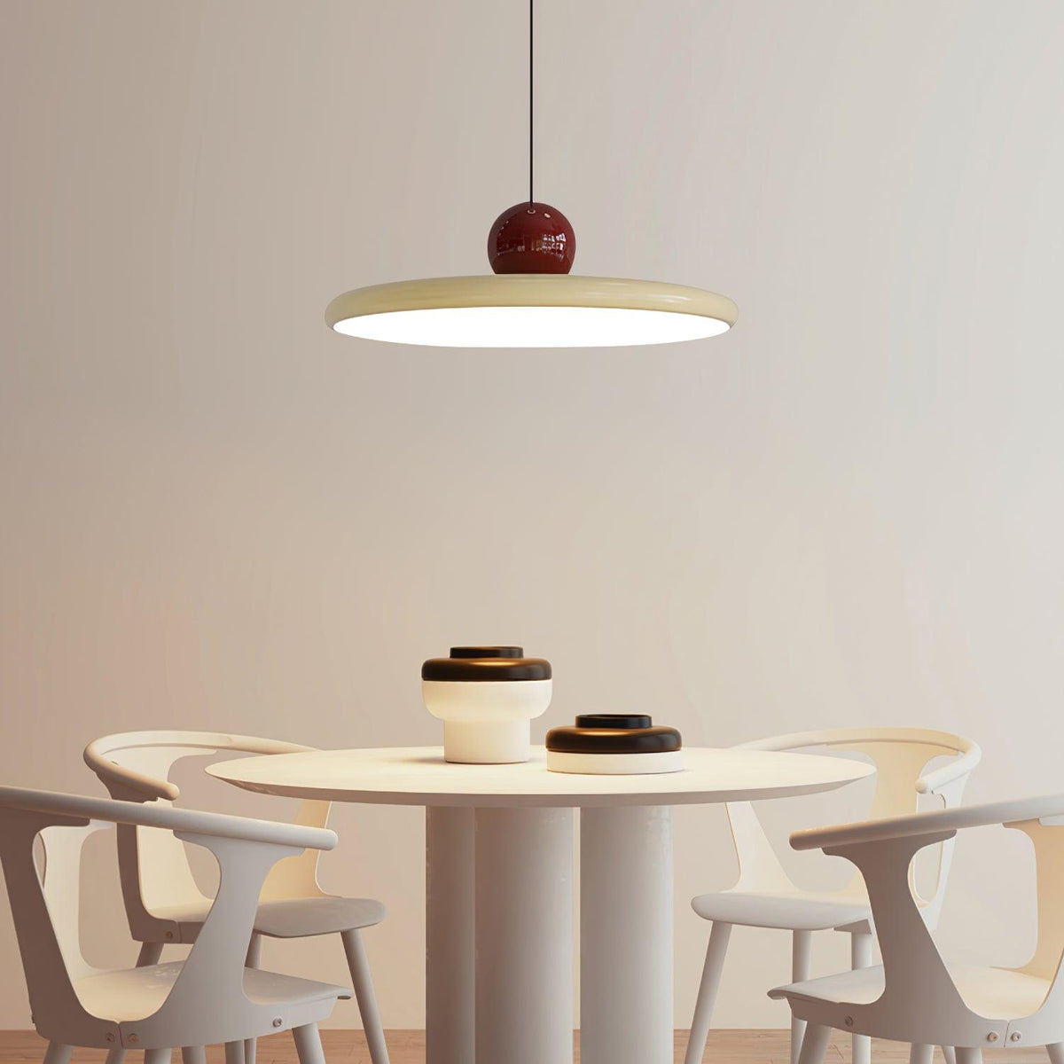 Lampadario moderno a disco LED a spina a 1 luce