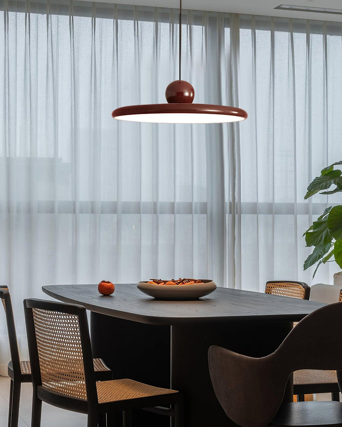 Lampadario moderno a disco LED a spina a 1 luce