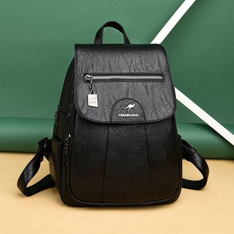 Mochila de Cuero de Alta Calidad Aurelia para Uso Diario en Mujeres
