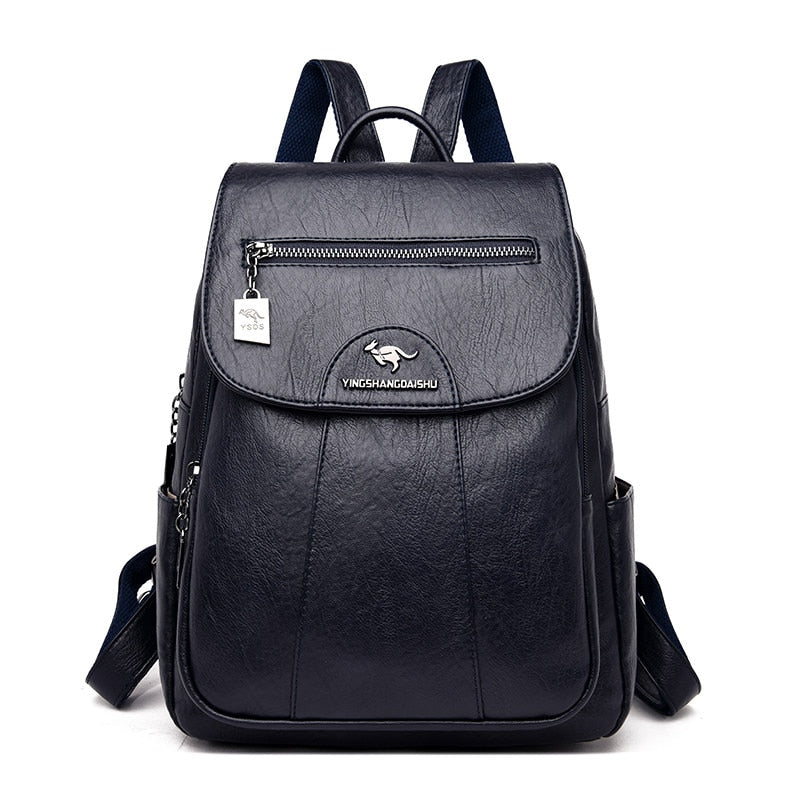 Mochila de Cuero de Alta Calidad Aurelia para Uso Diario en Mujeres