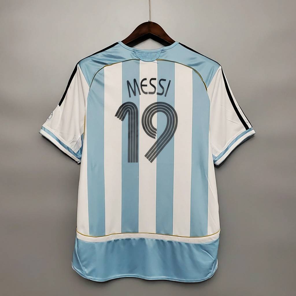 Camiseta de local de Messi Argentina Copa Mundial 2006