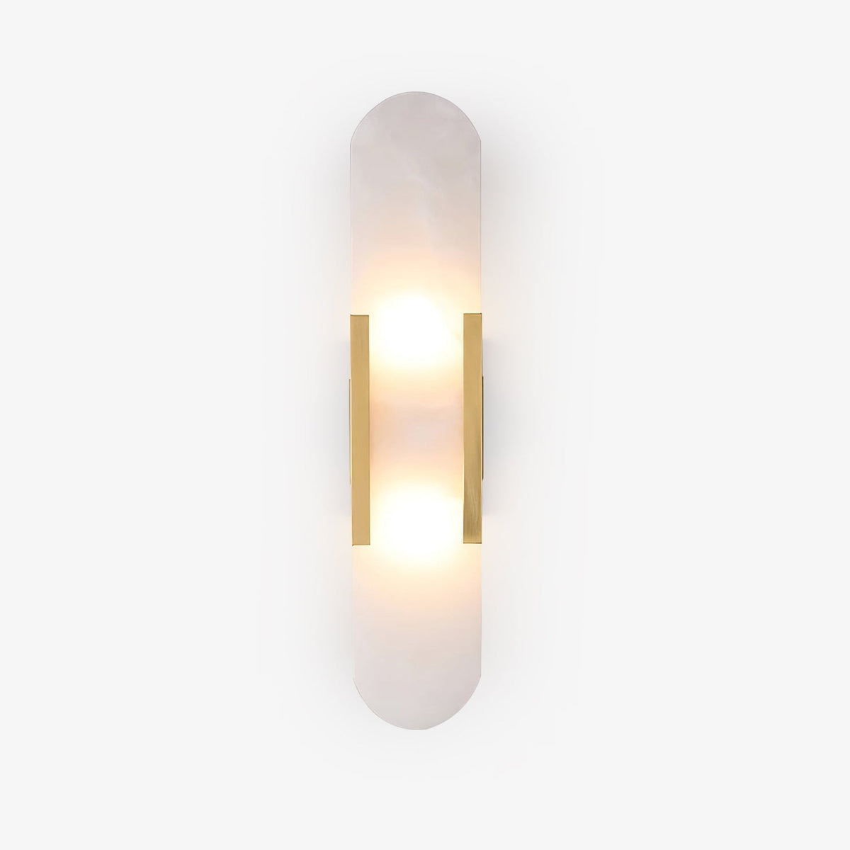 Moderner Alabaster verlängerter Marmor-LED-Wandleuchter 2-Flammig