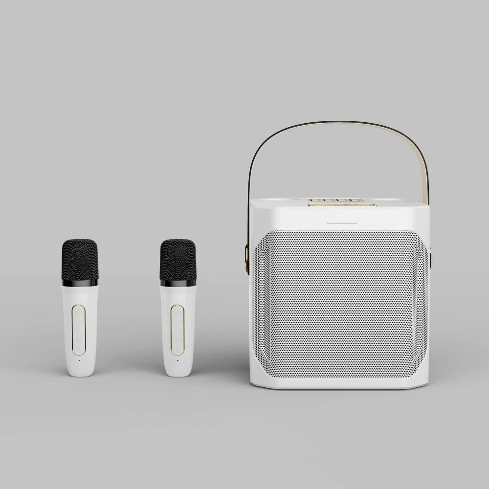 Compact Karaoke Speaker | Dual Wireless Microphones With 360° Sound