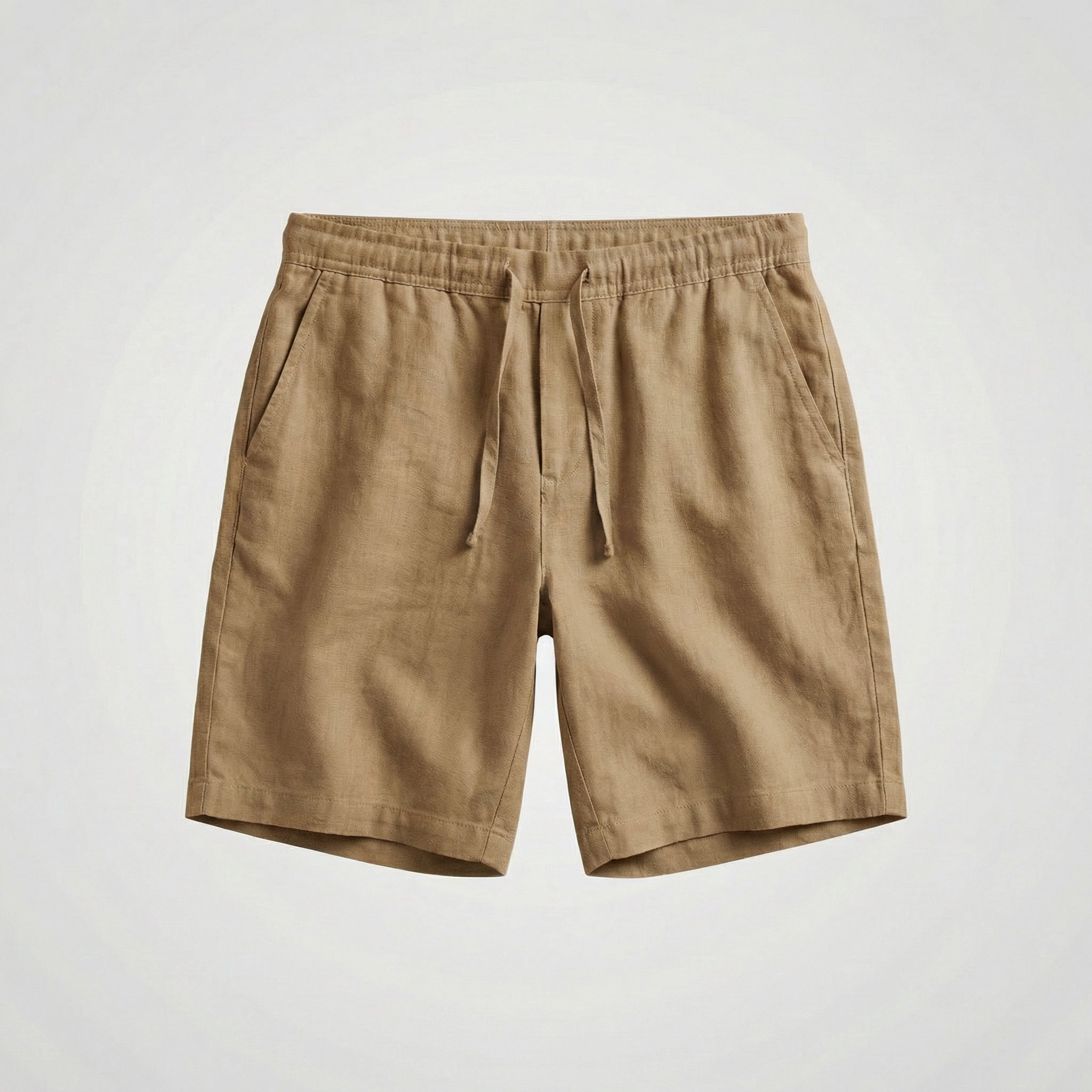 Pantalones cortos de lino transpirables para verano para hombre