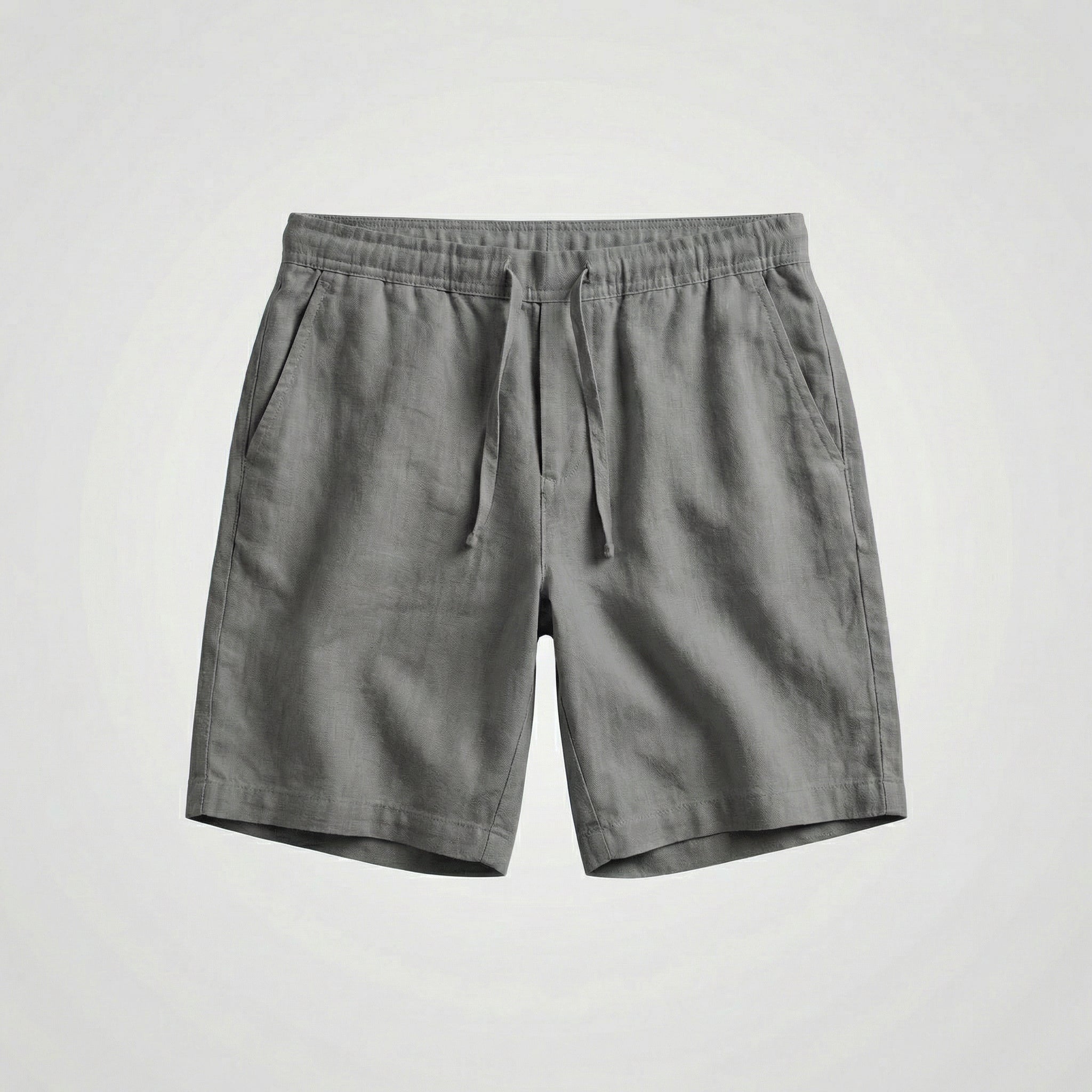 Pantalones cortos de lino transpirables para verano para hombre