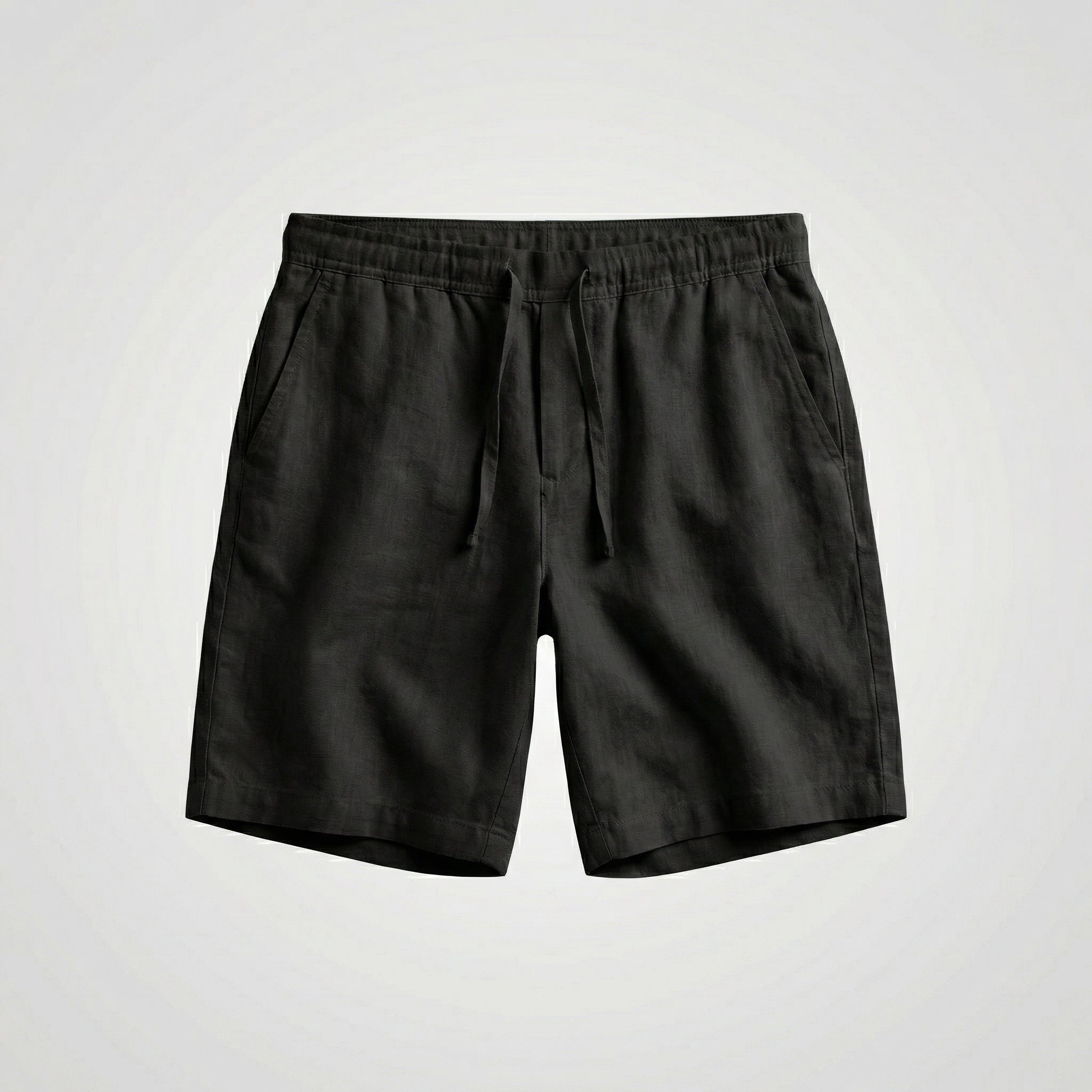 Pantalones cortos de lino transpirables para verano para hombre
