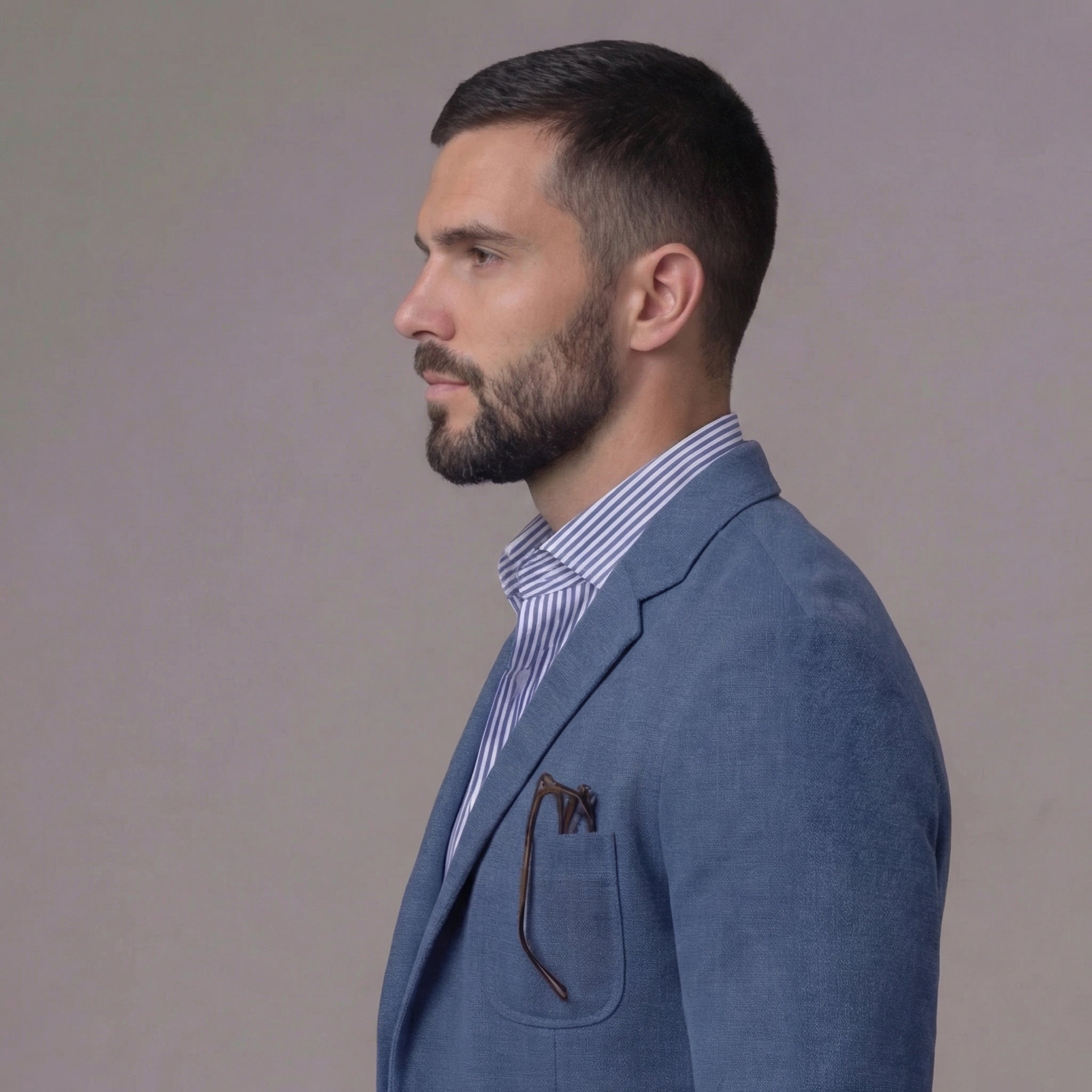 Blazer casual in lino da uomo