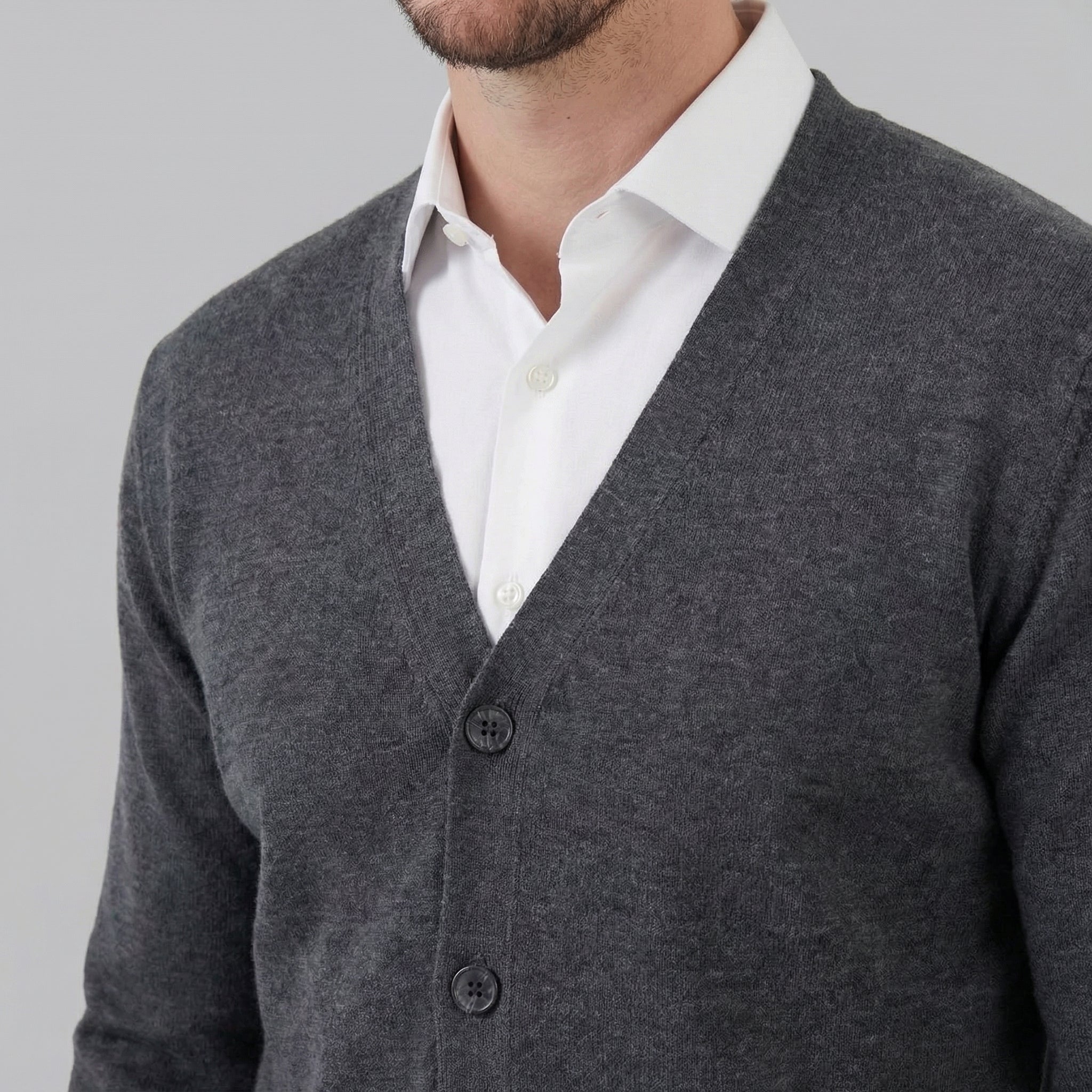 Cárdigan Casual de Cuello en V para Hombre