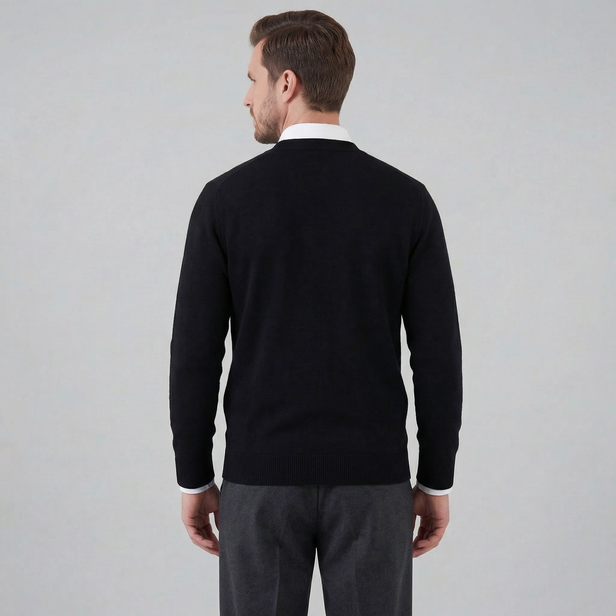 Cárdigan Casual de Cuello en V para Hombre