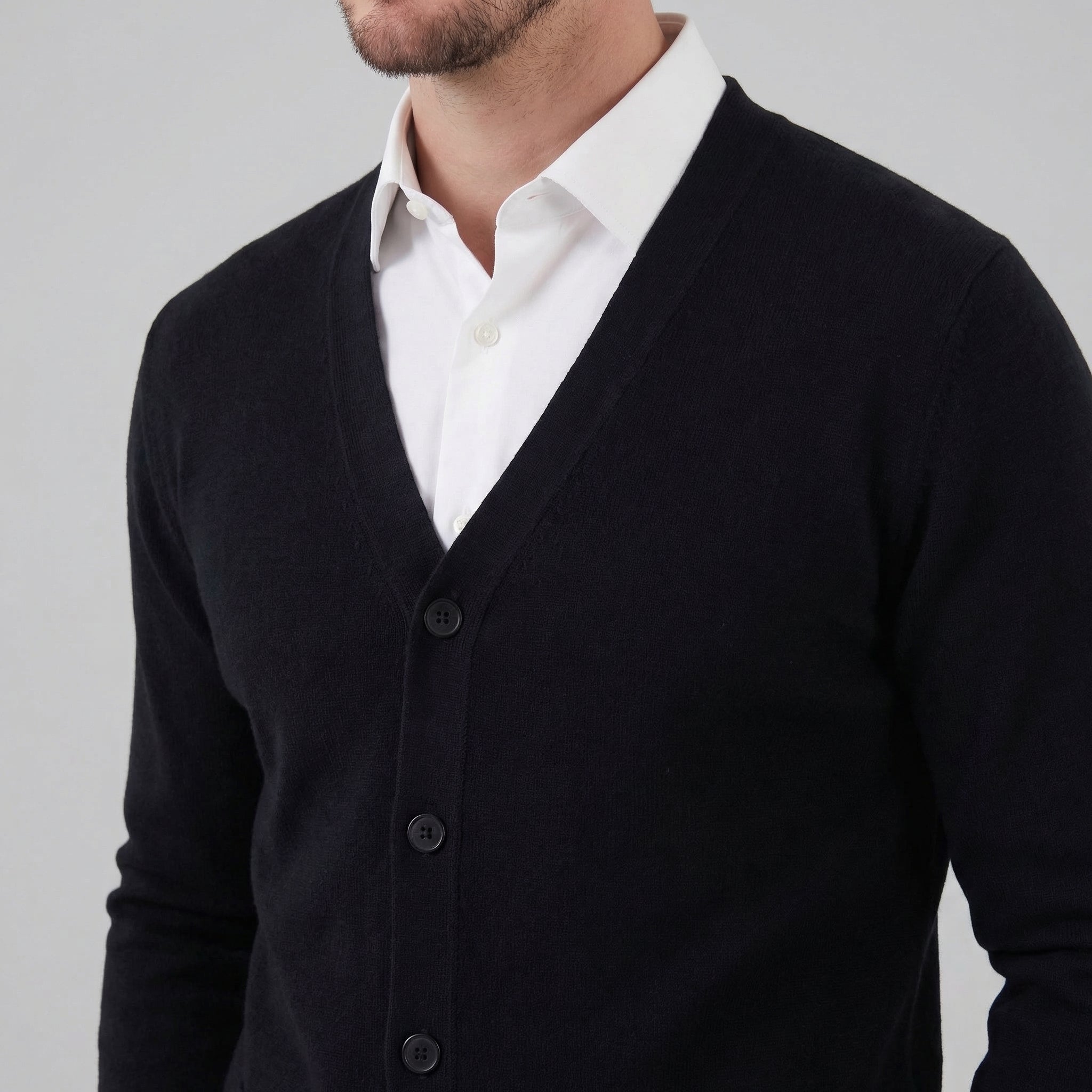 Cárdigan Casual de Cuello en V para Hombre