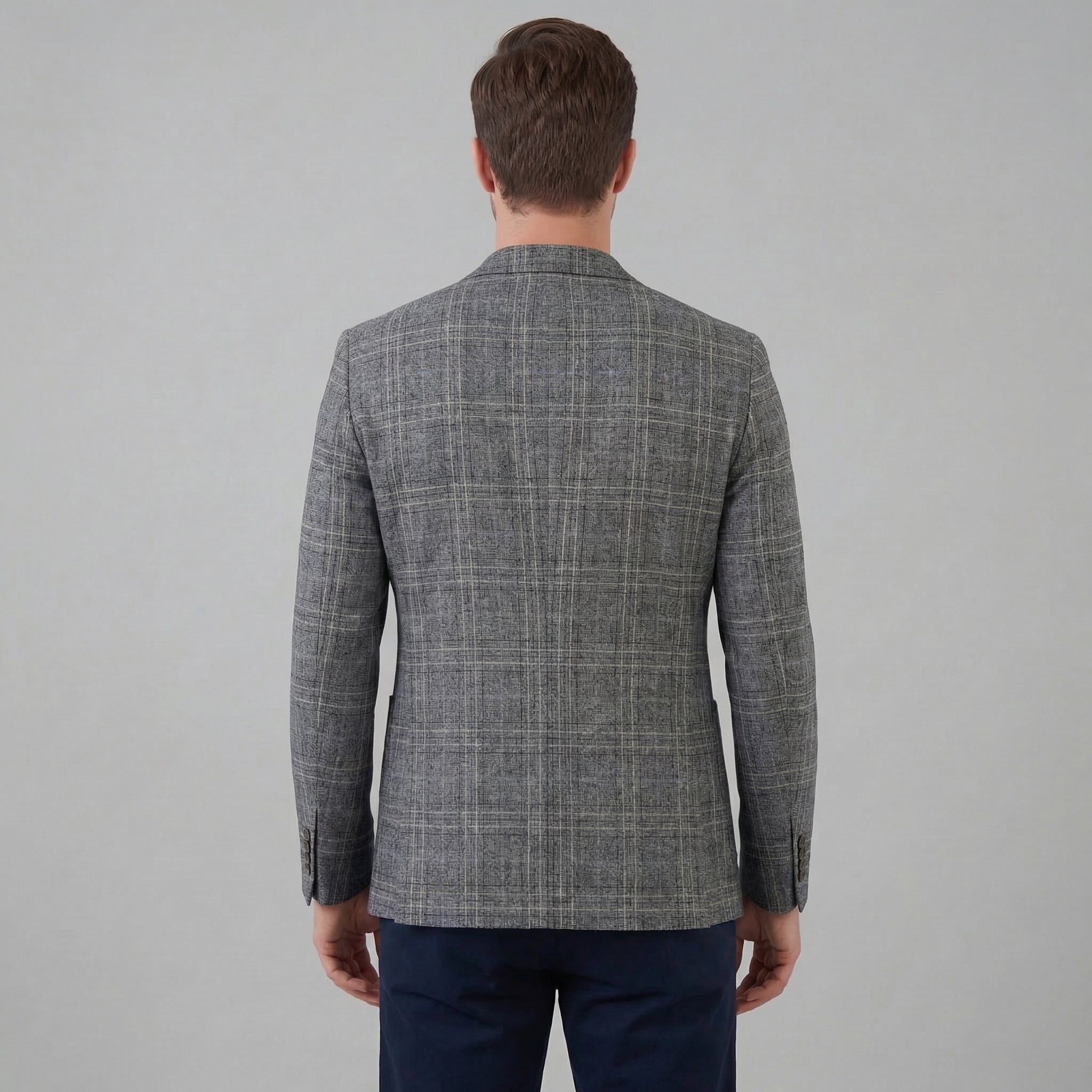 Herren Kariertes Blazerjackett