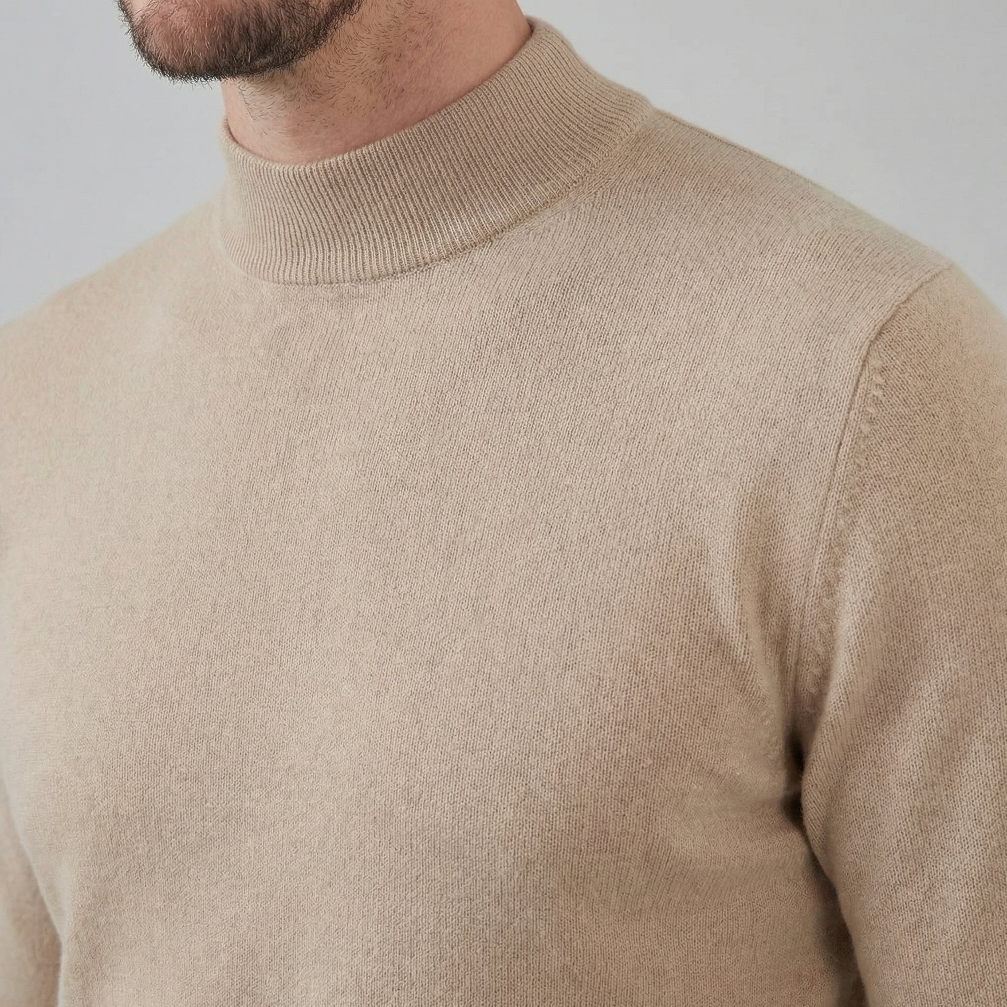 Herren Klassischer Rollkragenpullover