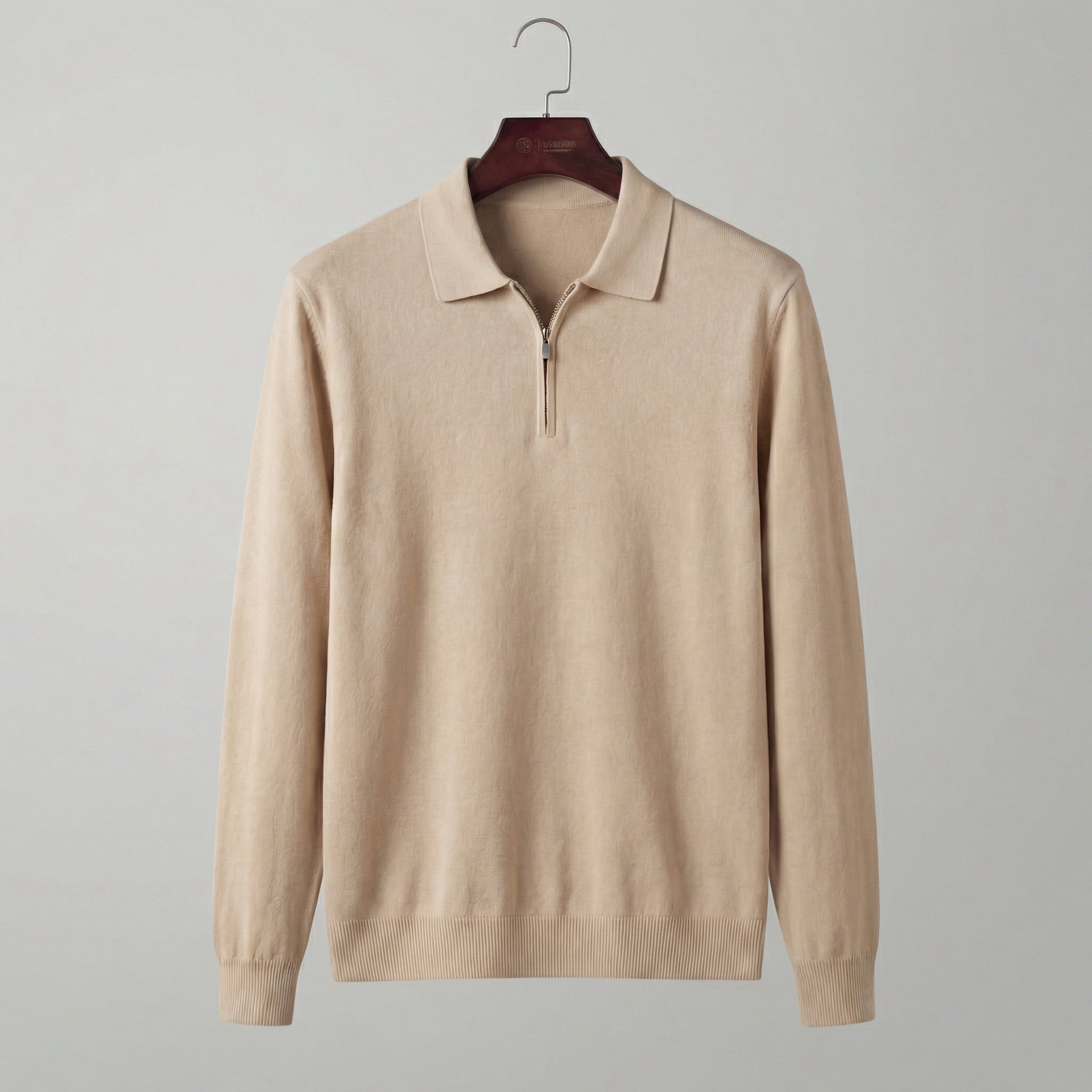 Polo da uomo con mezza zip