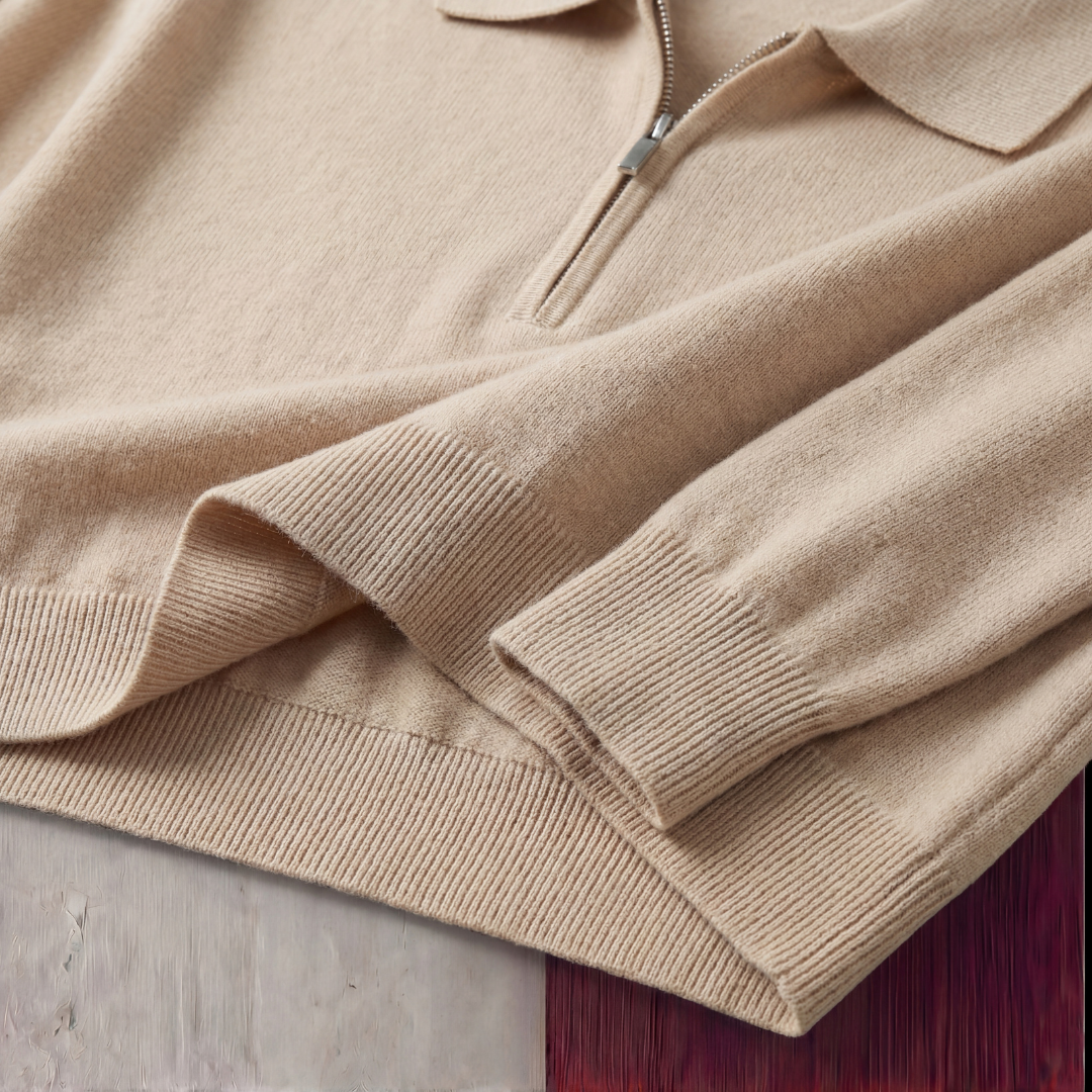 Polo da uomo con mezza zip