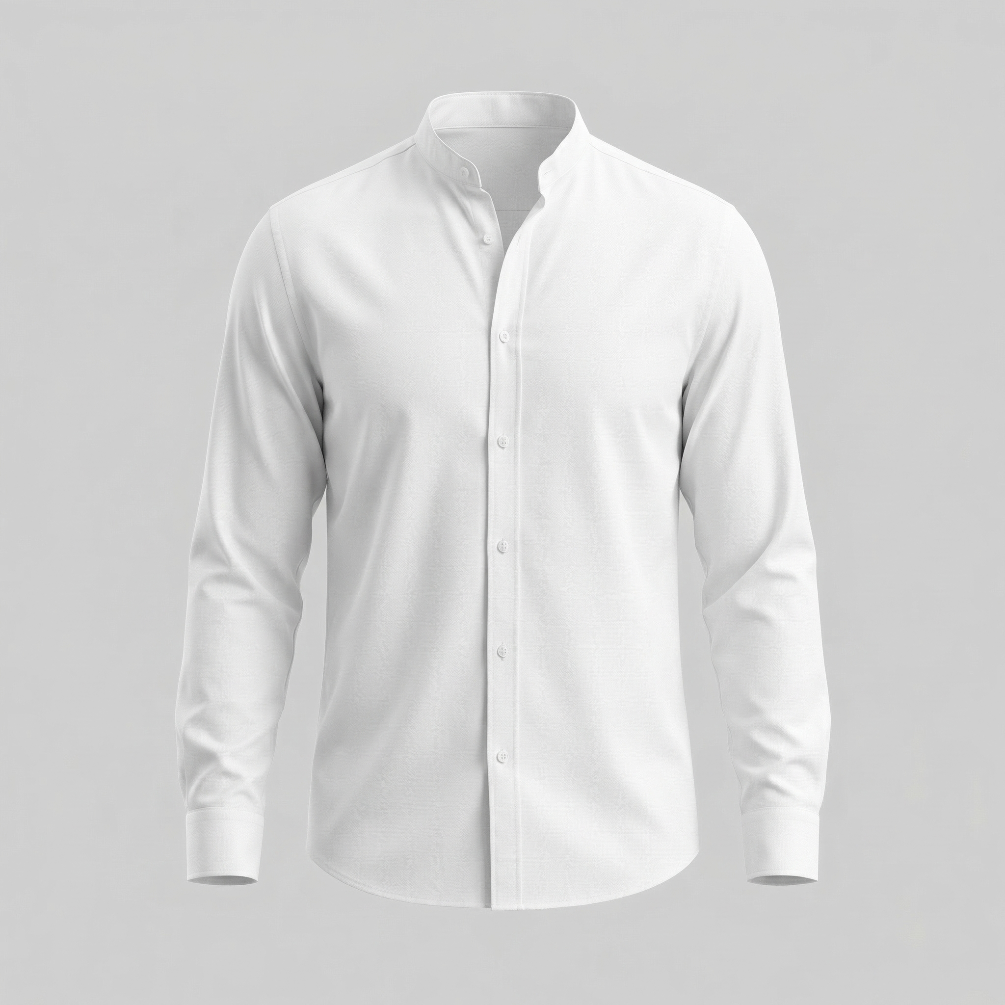 Men's Henley Collar Dress Shirt