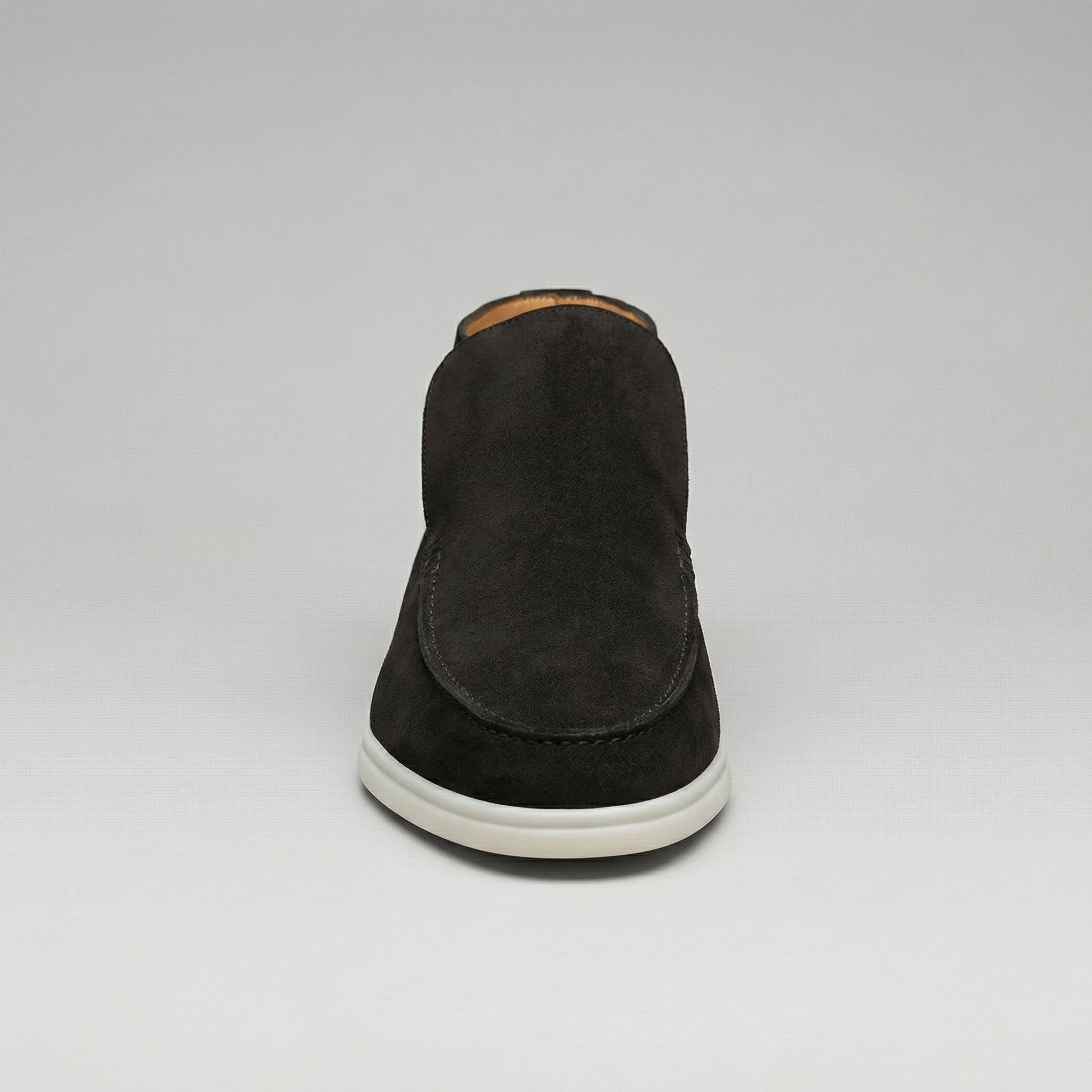 Mocassini da uomo in camoscio alto