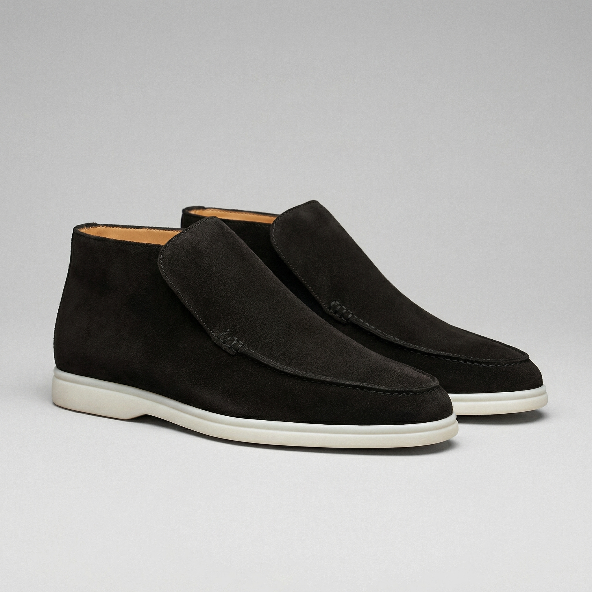 Mocasines altos de ante para hombre
