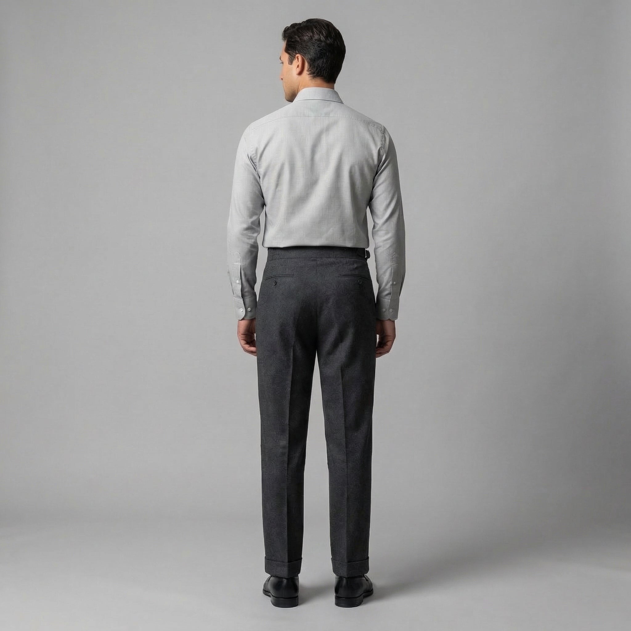 Pantaloni a vita alta a gamba dritta da uomo