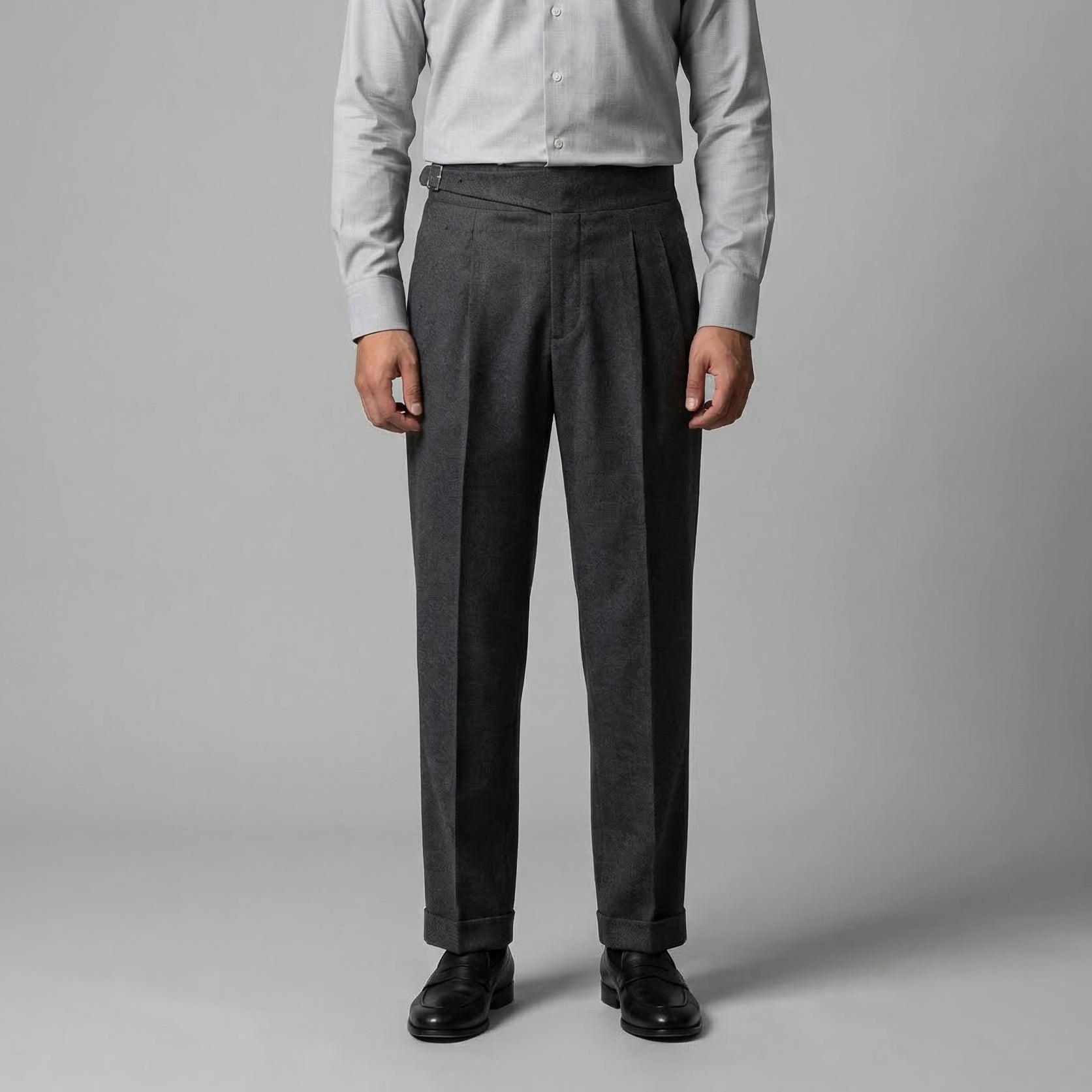 Pantaloni a vita alta a gamba dritta da uomo