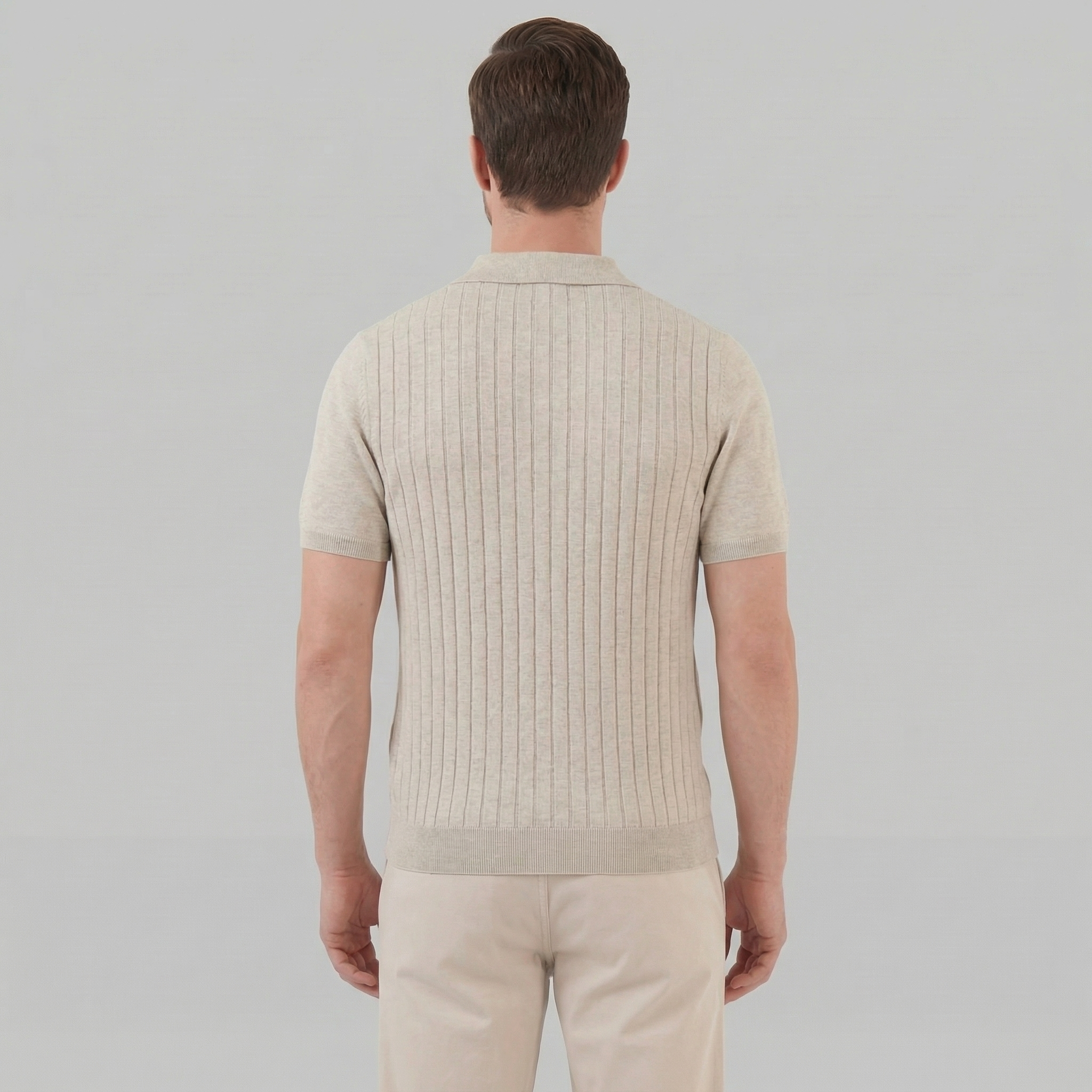 Polo de Punto a Rayas para Hombre