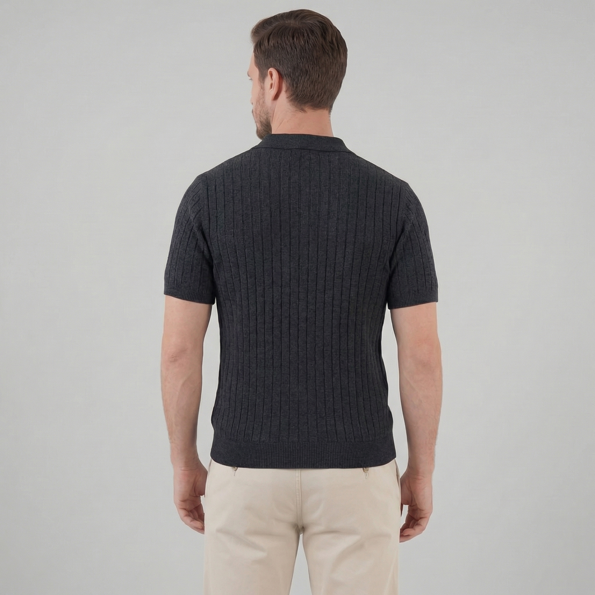 Polo de Punto a Rayas para Hombre