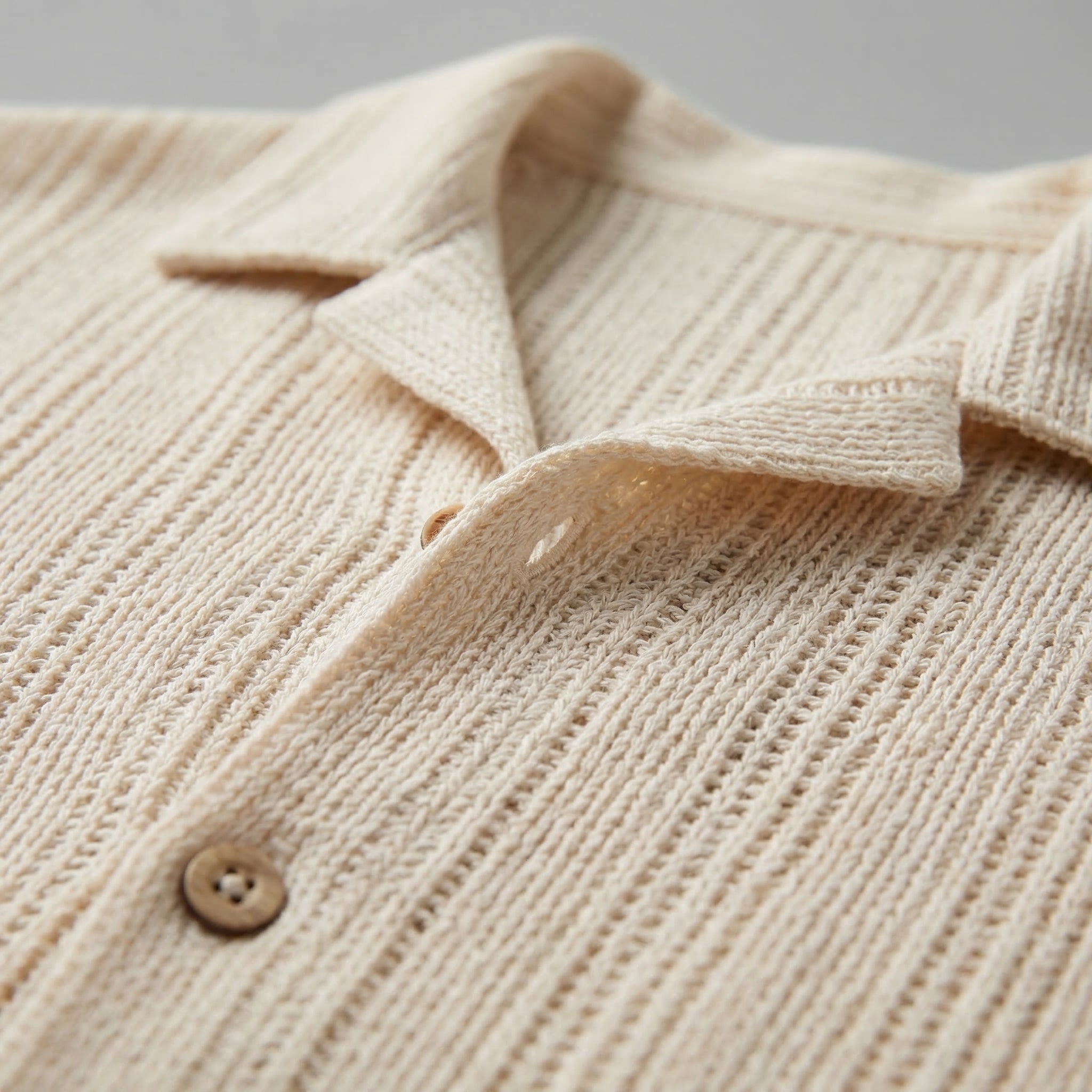Camisa ligera de botones para verano para hombre