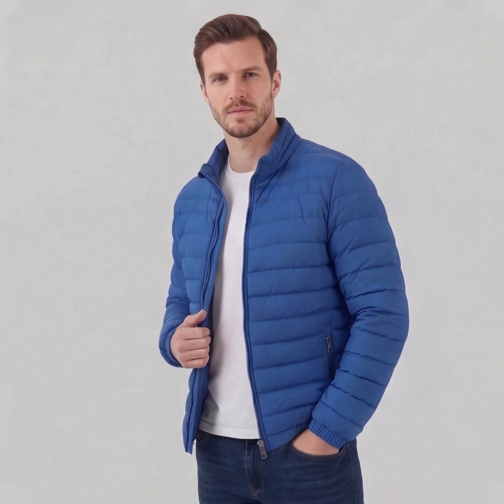 Herre let dunforårsjakke