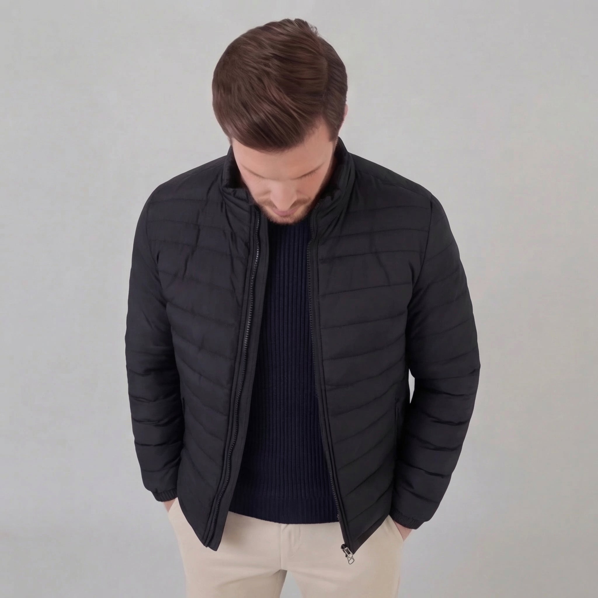 Herre let dunforårsjakke