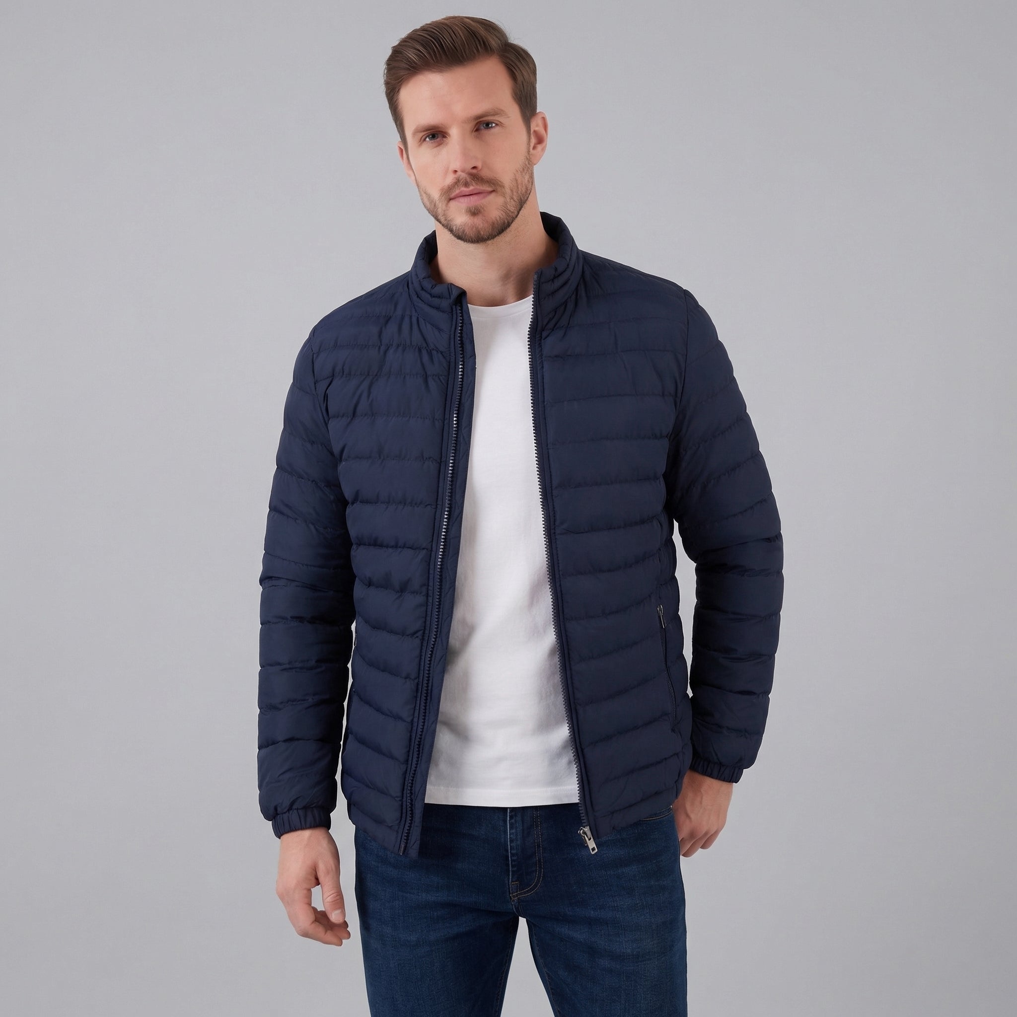 Herre let dunforårsjakke