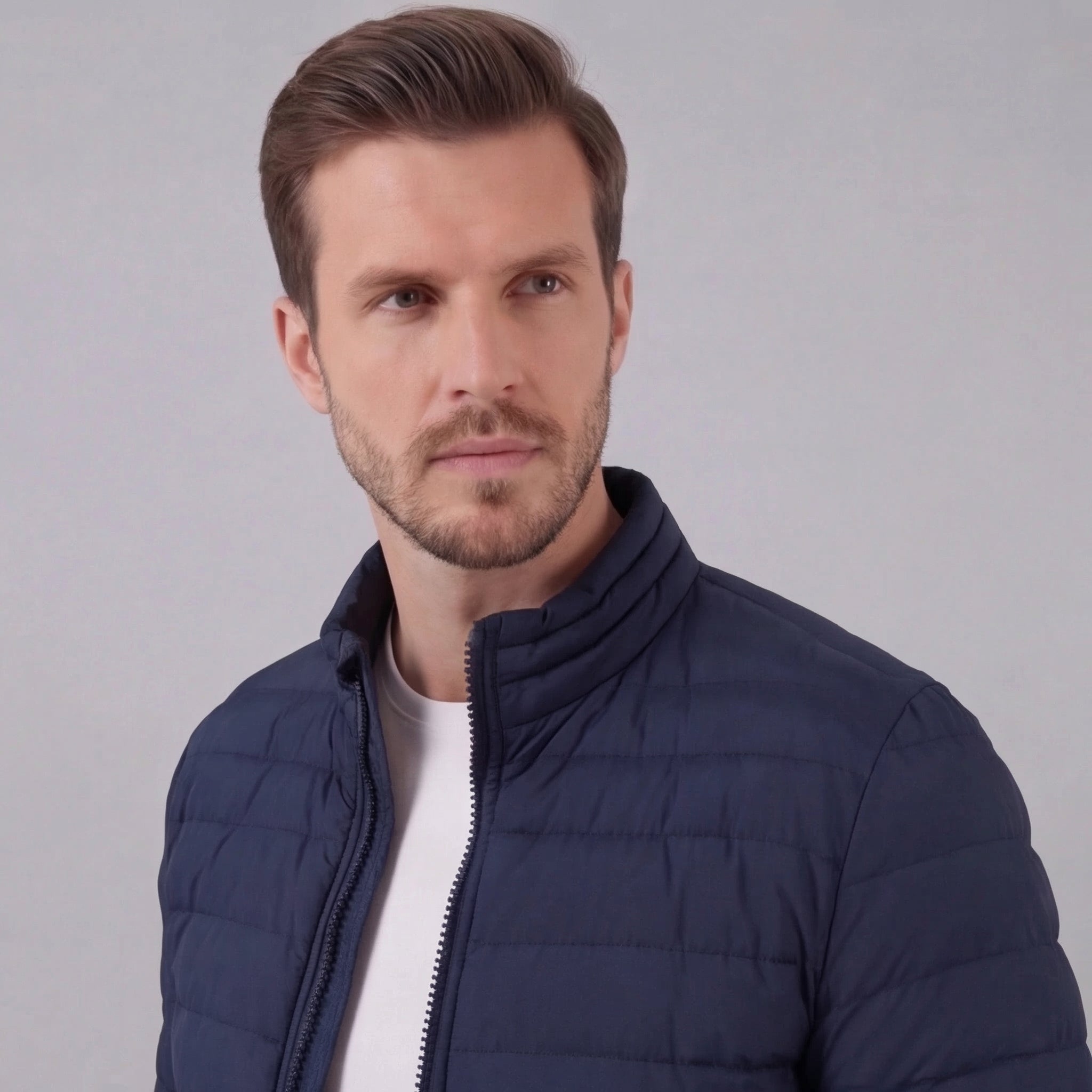 Chaqueta acolchada ligera de primavera para hombre
