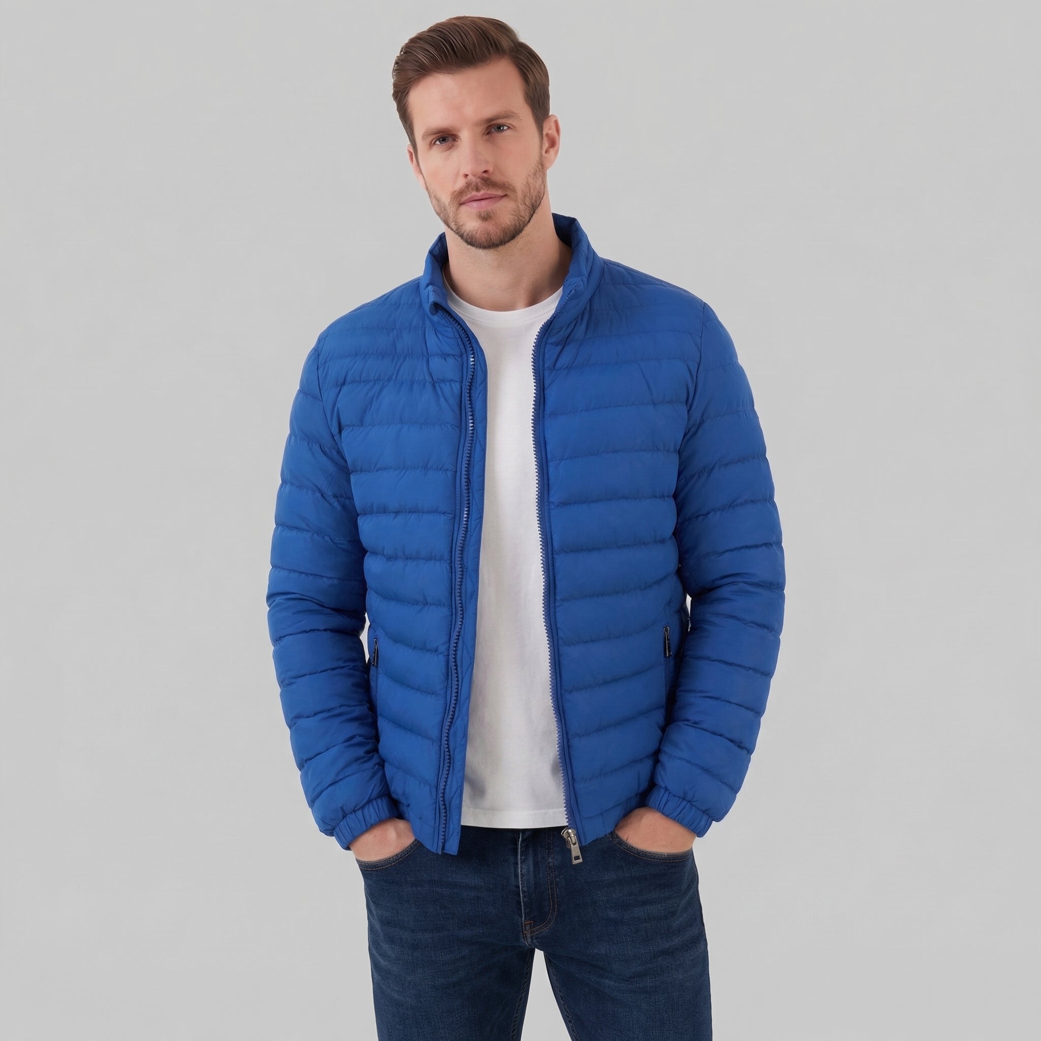 Chaqueta acolchada ligera de primavera para hombre