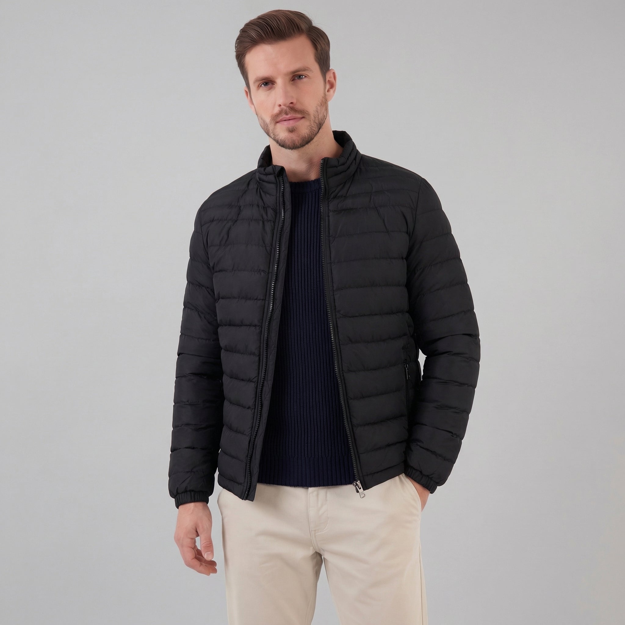 Chaqueta acolchada ligera de primavera para hombre