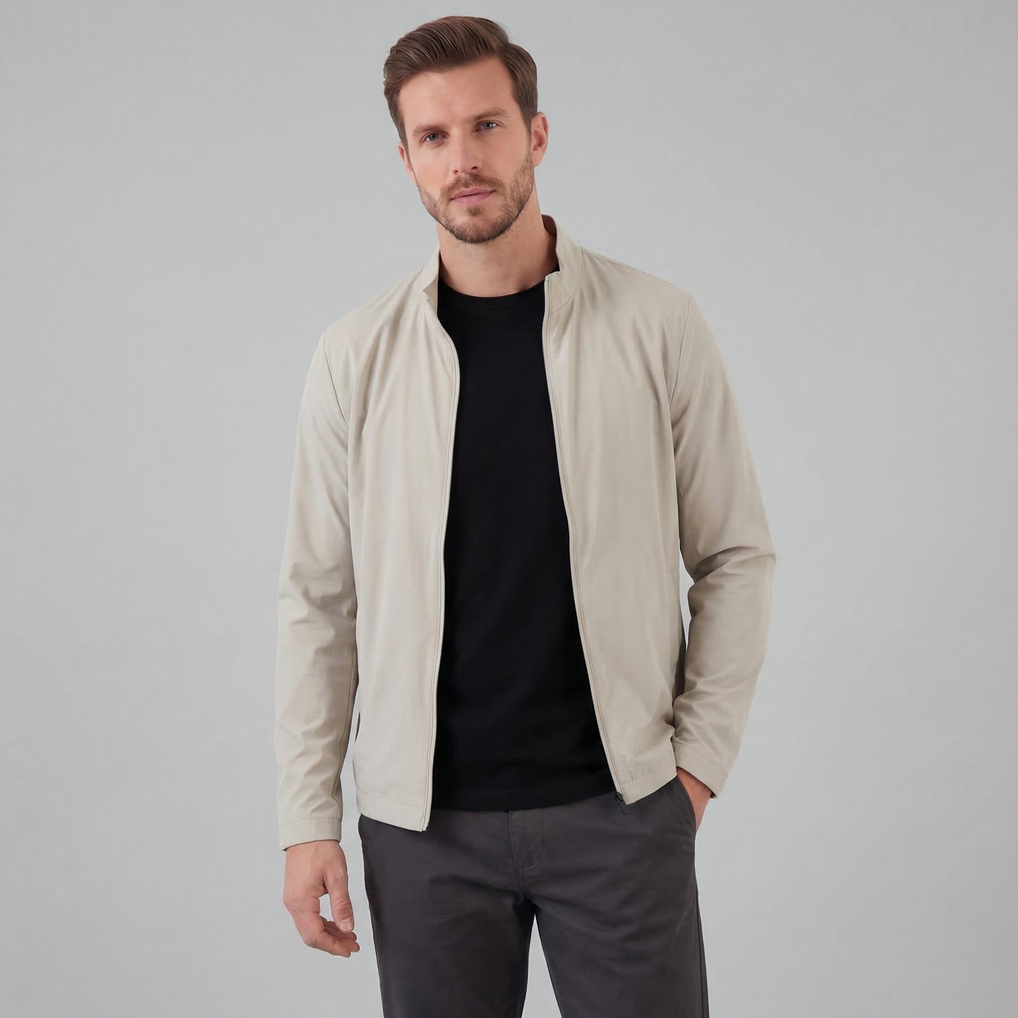 Herren Leichte Frühlings-Mid-Jacke