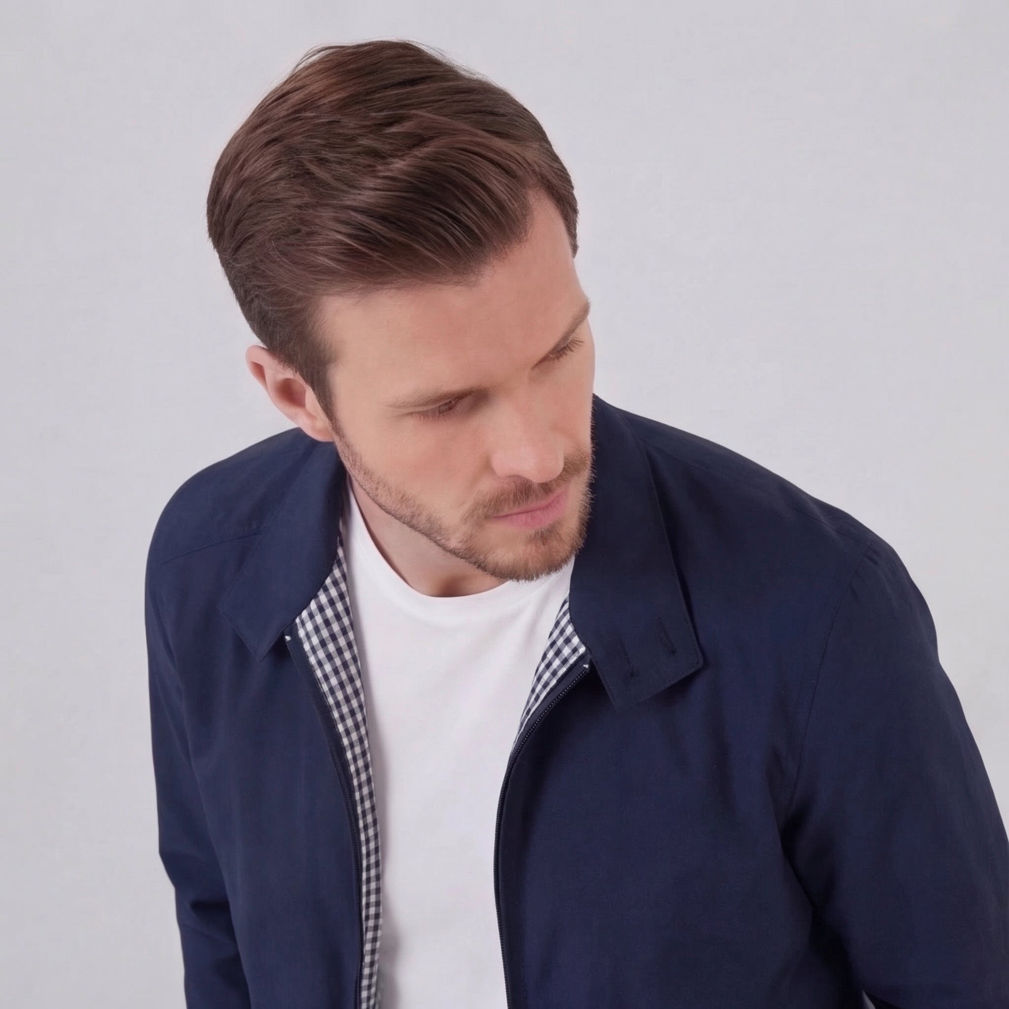 Chaqueta ligera con cremallera para hombre