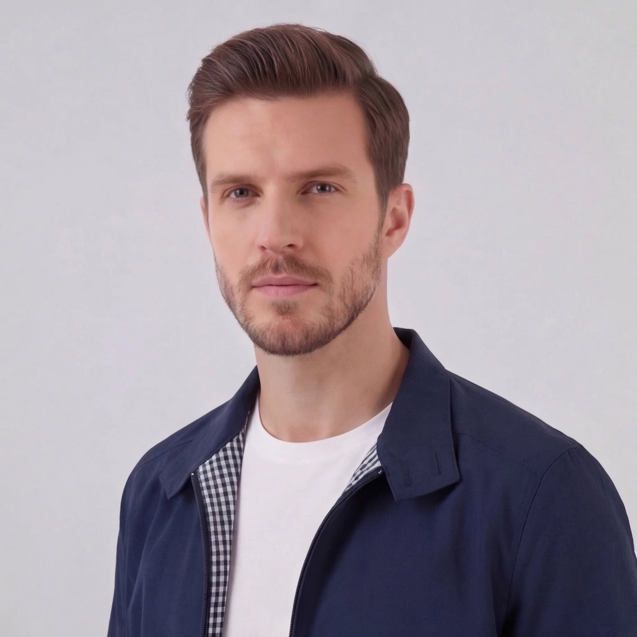 Chaqueta ligera con cremallera para hombre