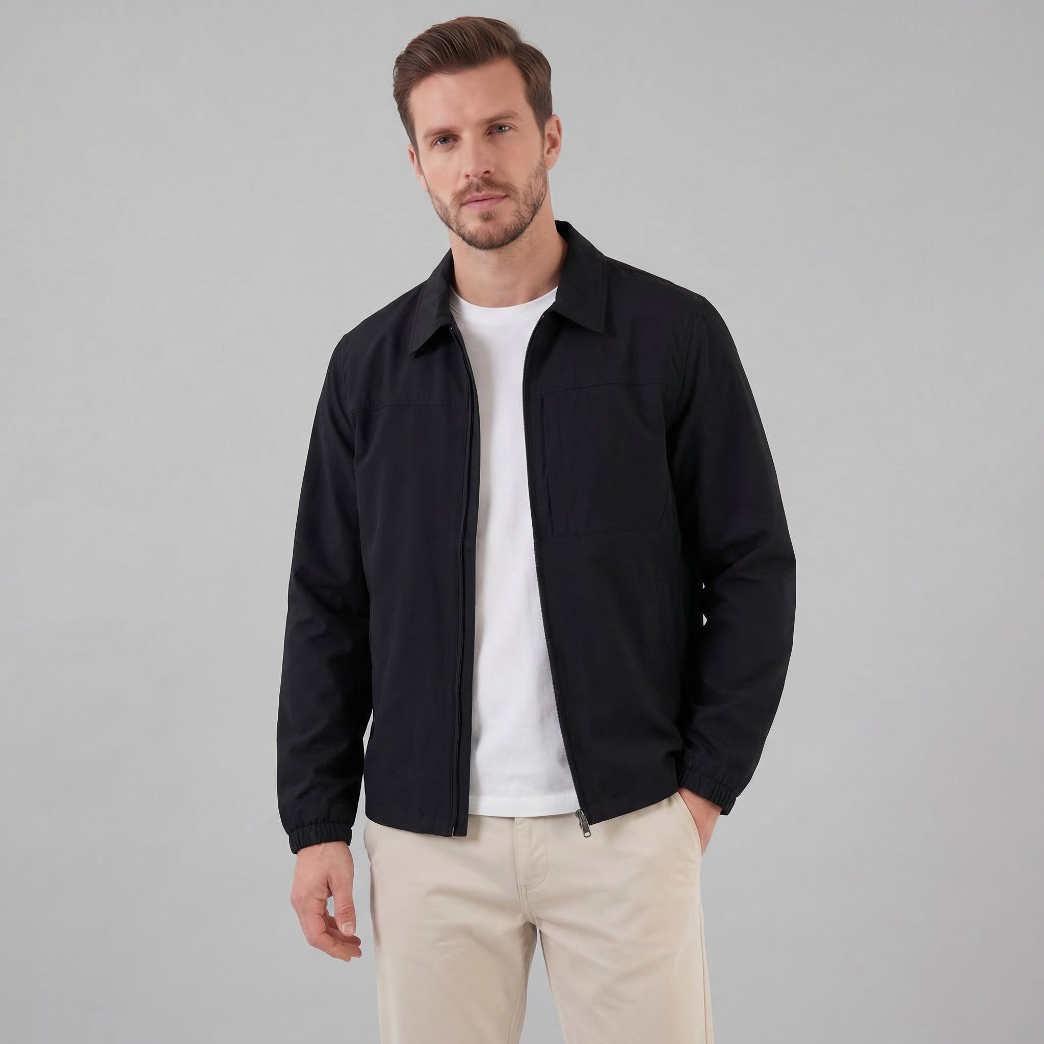 Men’s Lightweight Zip-Up Spring Jacket