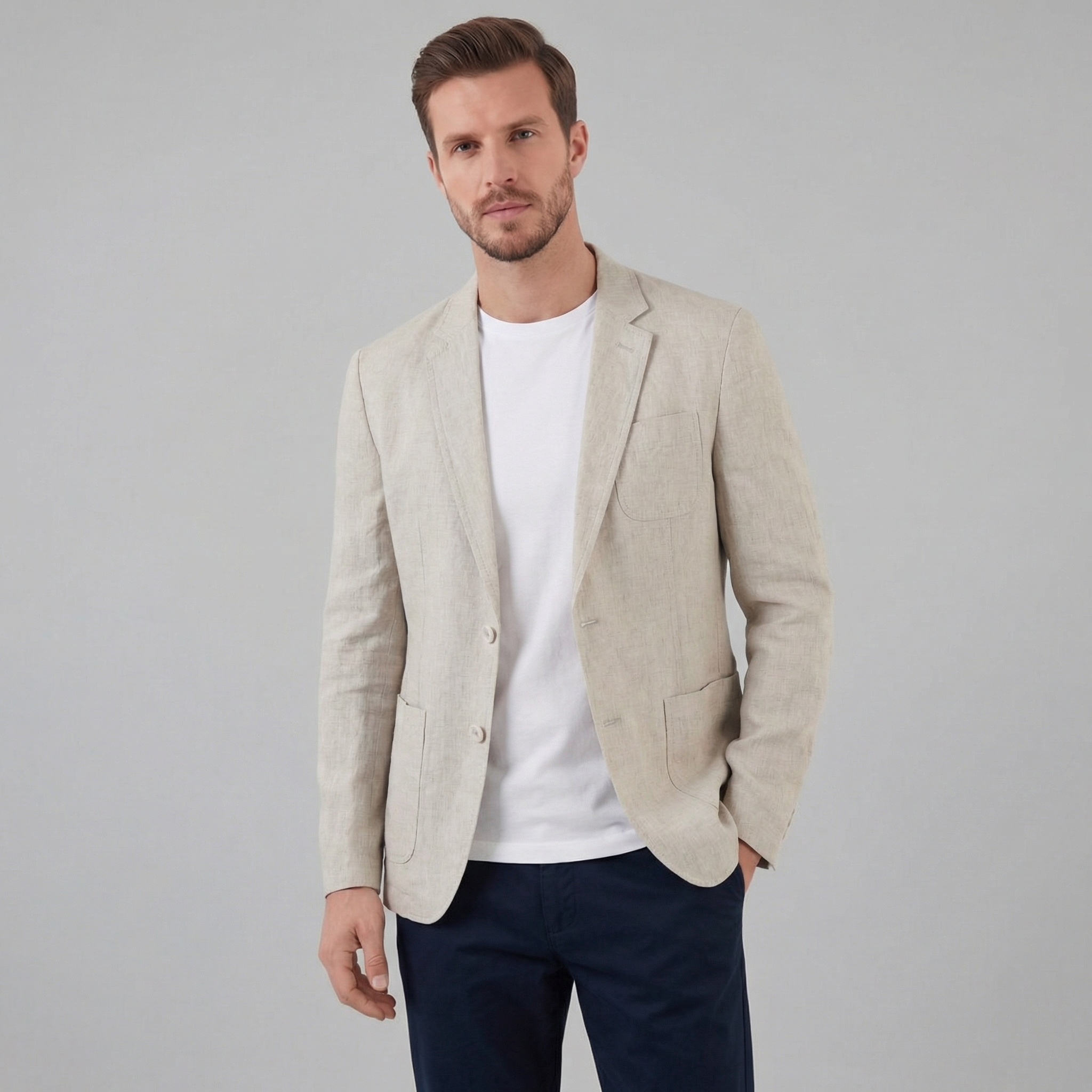 Herren Leinen Blazer