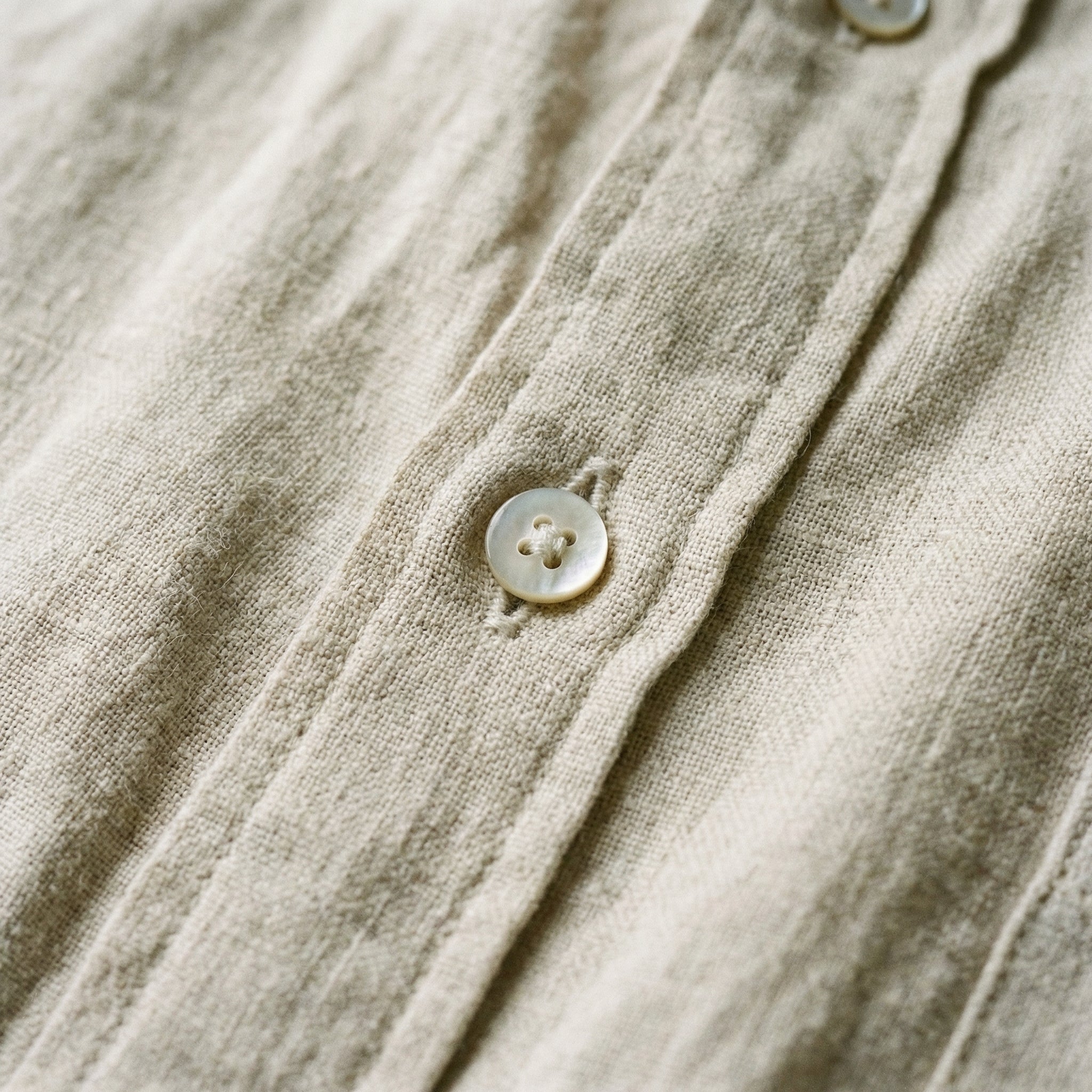 Herre Hør Langærmet Skjorte