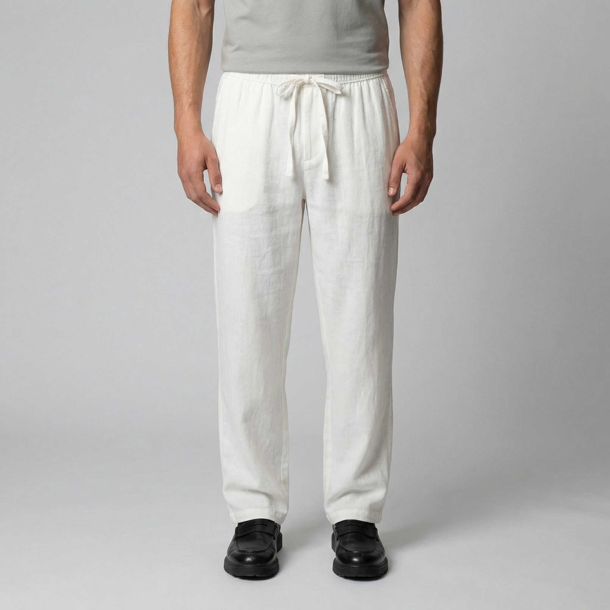 Men's Linen Slim Fit Trousers