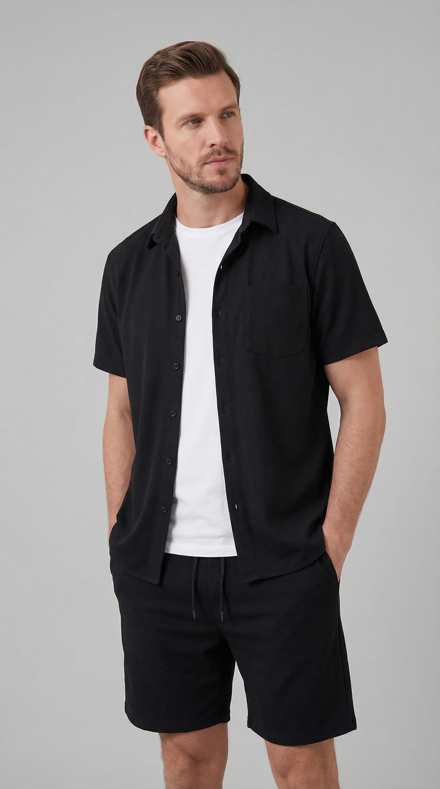 Conjunto de verano de lino para hombre